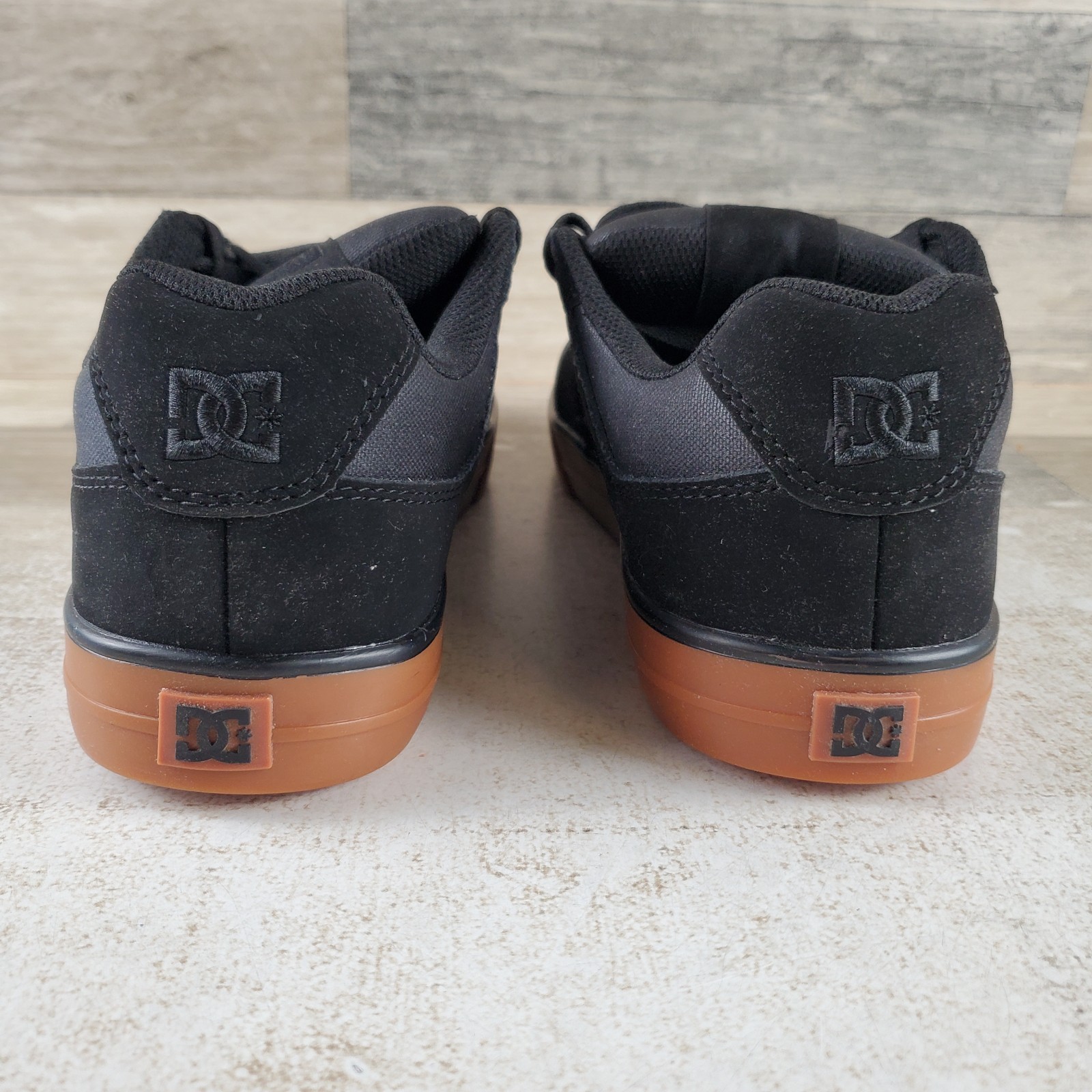 DC Pure Mens Work Shoes Sz 7 W Black Gum Composite Toe Lace Up Round Toe Sneaker