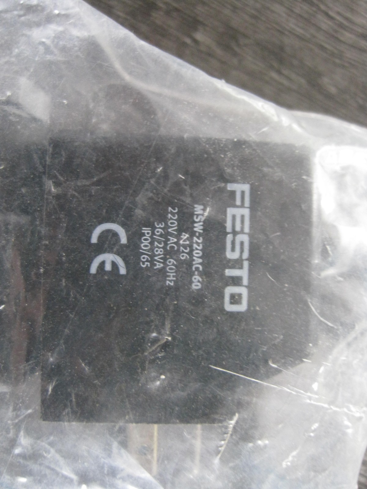 NEW Festo Solenoid Valve 220V AC 60Hz 36/28VA IP00/65 P/N: MSW-220AC-60