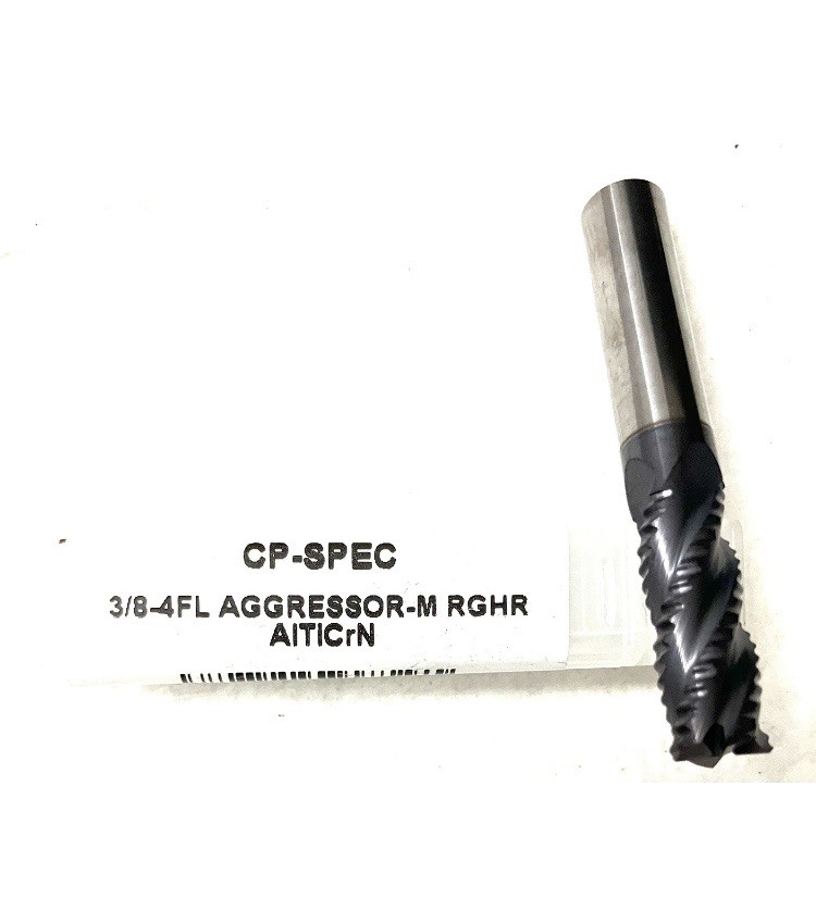 Monster Carbide Plus 3/8″ 4FL Aggressor-M Roughing End Mill AlTiCrN CP-SPEC NEW