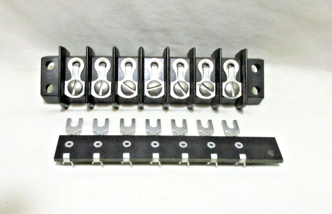 JONES Screw Terminal Blocks, «Y» Clips, 9 or 7 Poles, 9/16″ Centers, Fanning ..