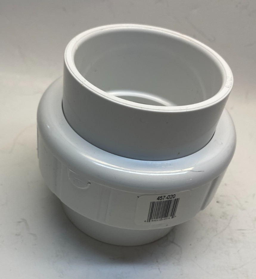 SPEARS 2″ PVC SCH 40 Socket Union (Buna) 457-020 – White – Prepaid Shipping