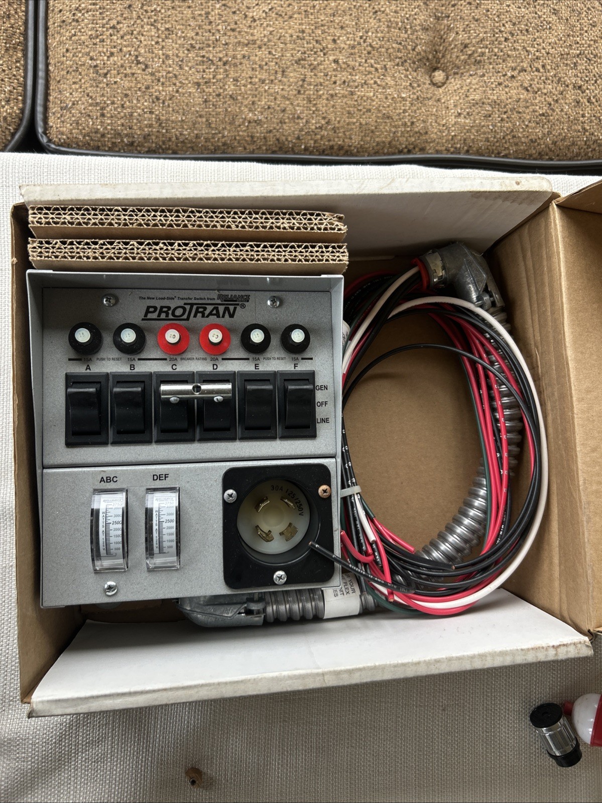 Reliance Controls 30216A Generator Transfer Switch 7500 W 6-circuit