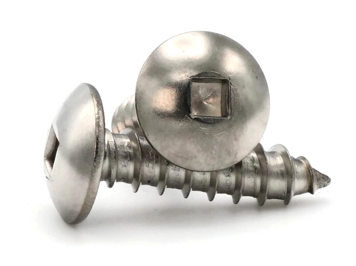 #10 Sheet Metal Screws – Stainless Steel Square Drive Truss Head – Select Size