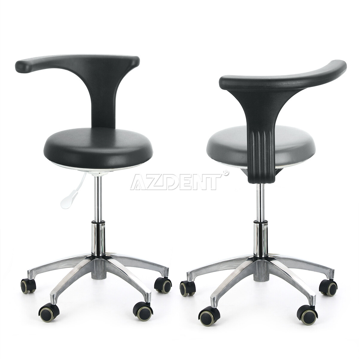 Taburete de Asistente Dental Taburete de Dentista Silla Ajustable de Cuero PU