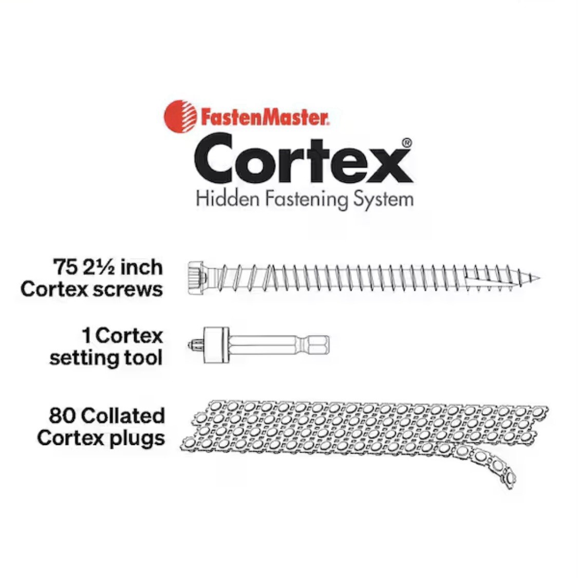 4 Boxes FastenMaster Veranda FMCTXCL-VA75SG Cortex Hidden Fastening, Stone Gray