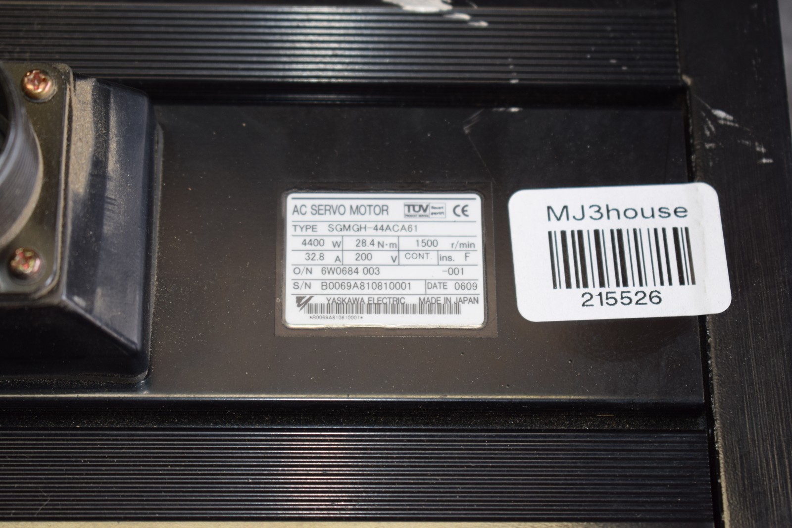 YASKAWA SGMGH-44ACA61 AC SERVO MOTOR 4400W 32.8A 1500RPM 200V #215526-R1*B70