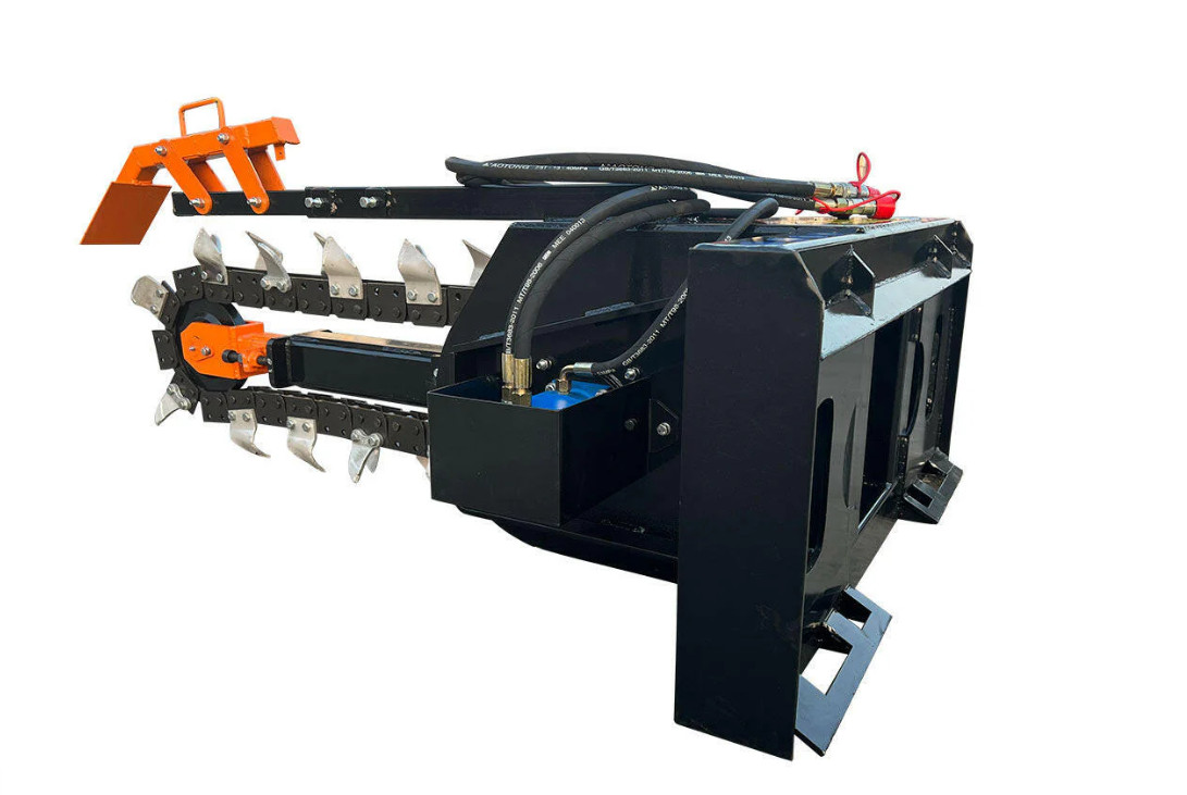48″ Heavy Duty Skid Steer Ditch Trencher 6″ Agrotk ECSSCT72 Full Size – 12-20GPM