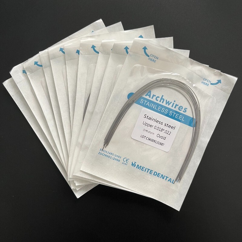 10 Packs Dental Orthodontic Stainless Steel Arch Wires Rectangular Ovoid/Natural