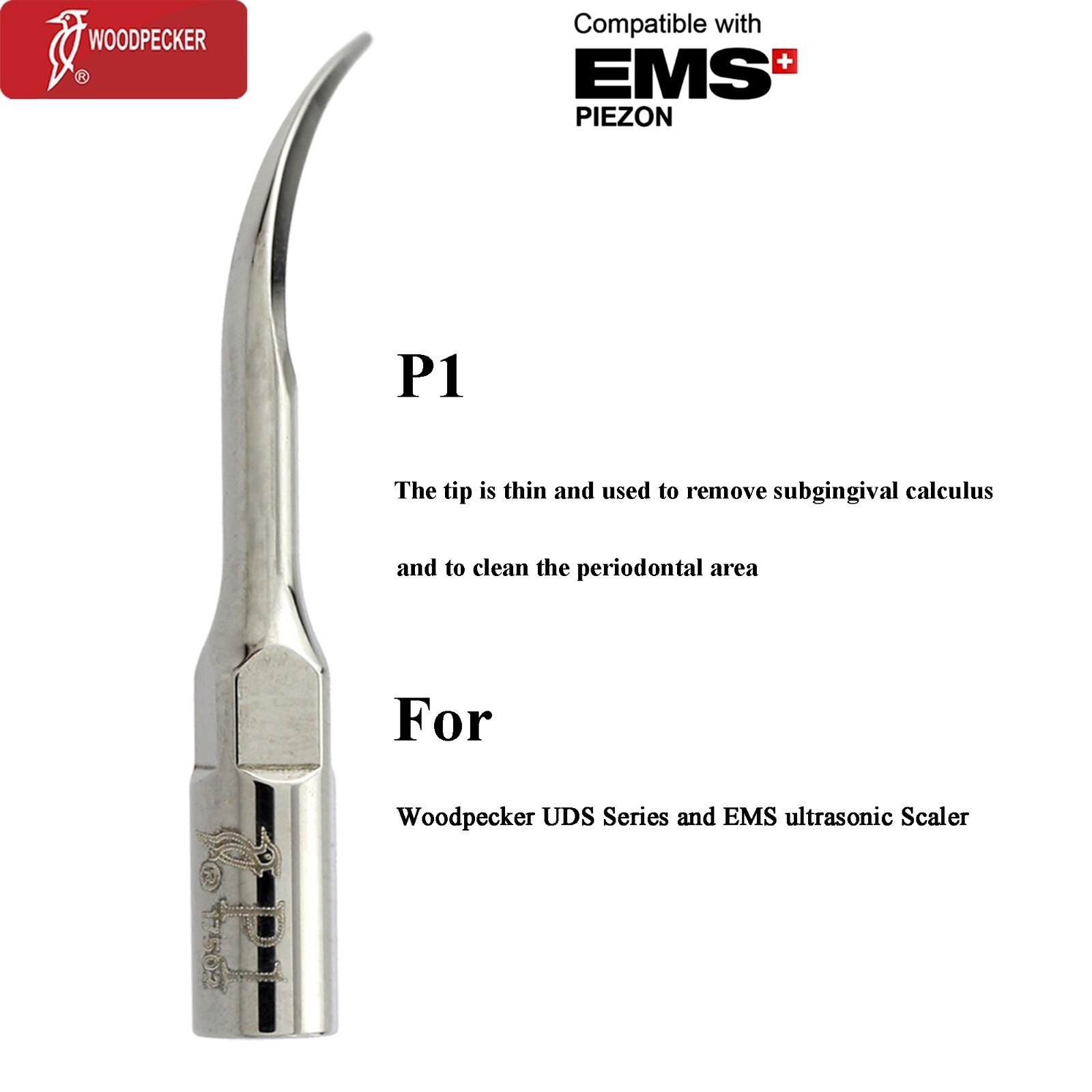 Woodpecker Dental Ultrasonic Scaler LED Handpiece HW-5L For EMS Tip G1 G4 P1 P3