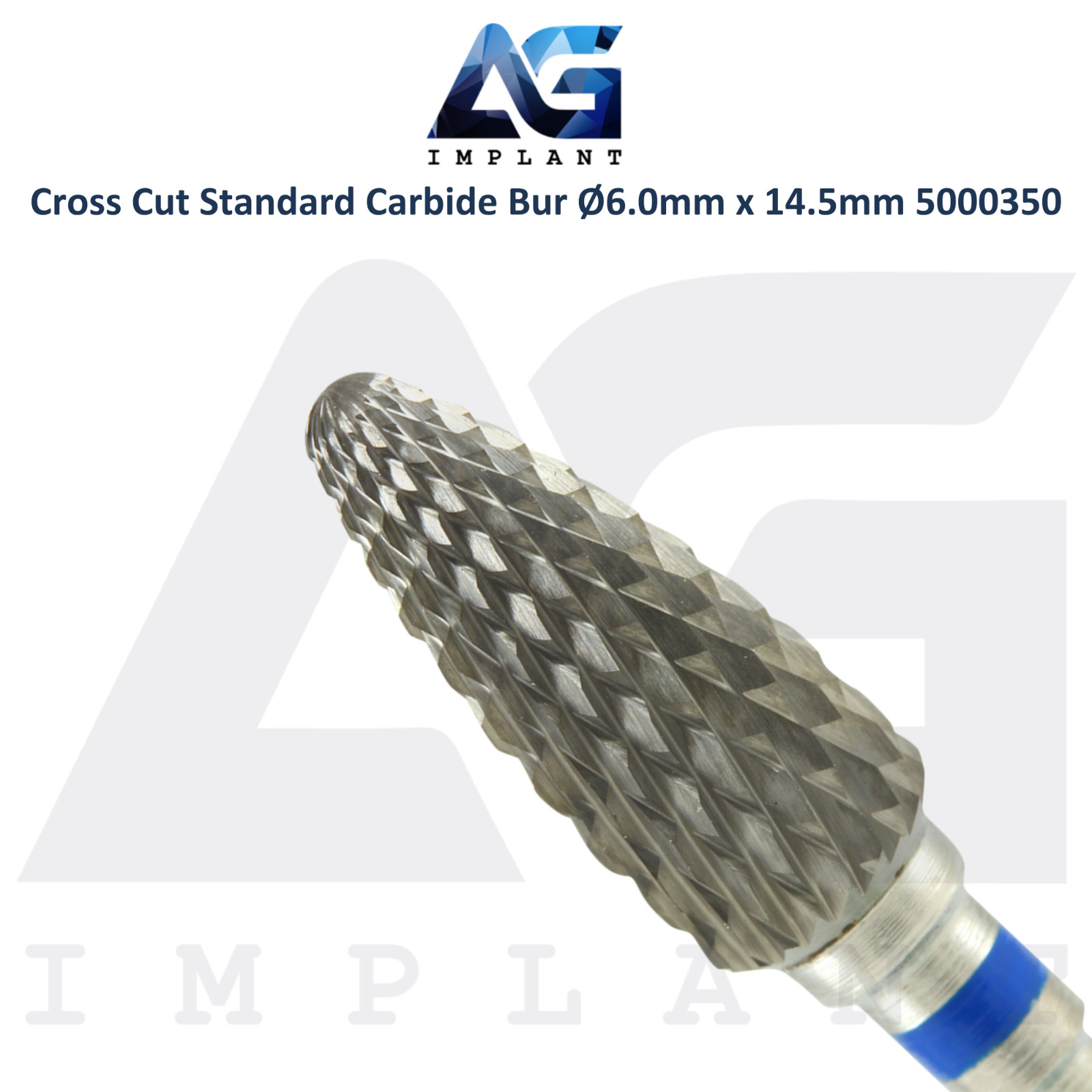 Dental Wilson Cross Cut Flame Standard Bur Ø6.0×14.5mm Tungsten Carbide 5000350