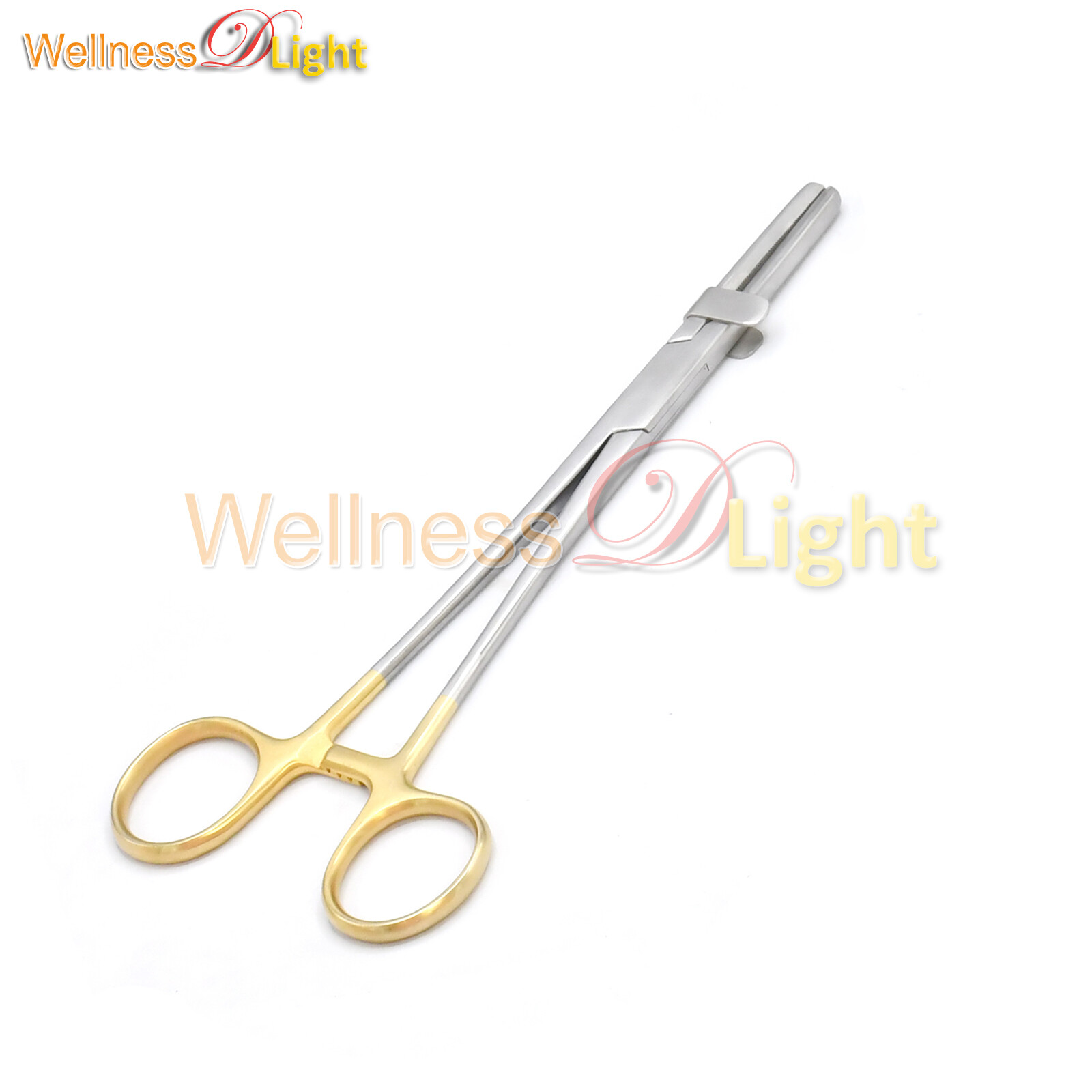 Tube Occluding Clamps Forceps 8″ Gold Handle Serrated Jaws Surgical DS-1377