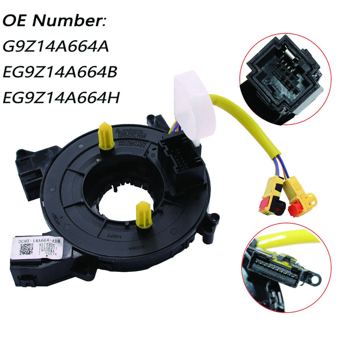Clock Spring without Angle Sensor DG9Z-14A664-A Fits for Ford Fusion 2013-2020