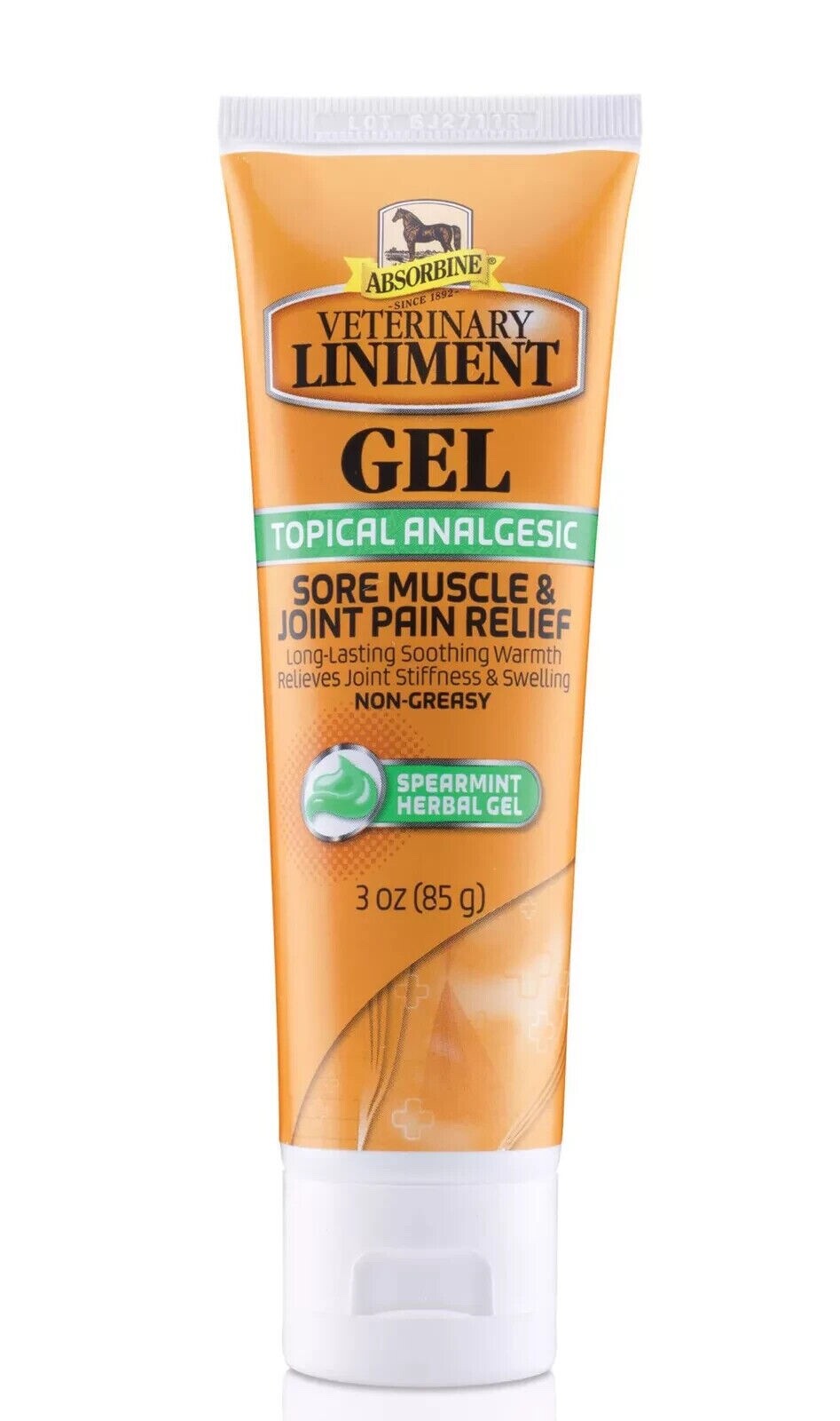 Absorbine Veterinary Horse Liniment Gel Sore Muscle & Joint Pain Reliever 3 oz