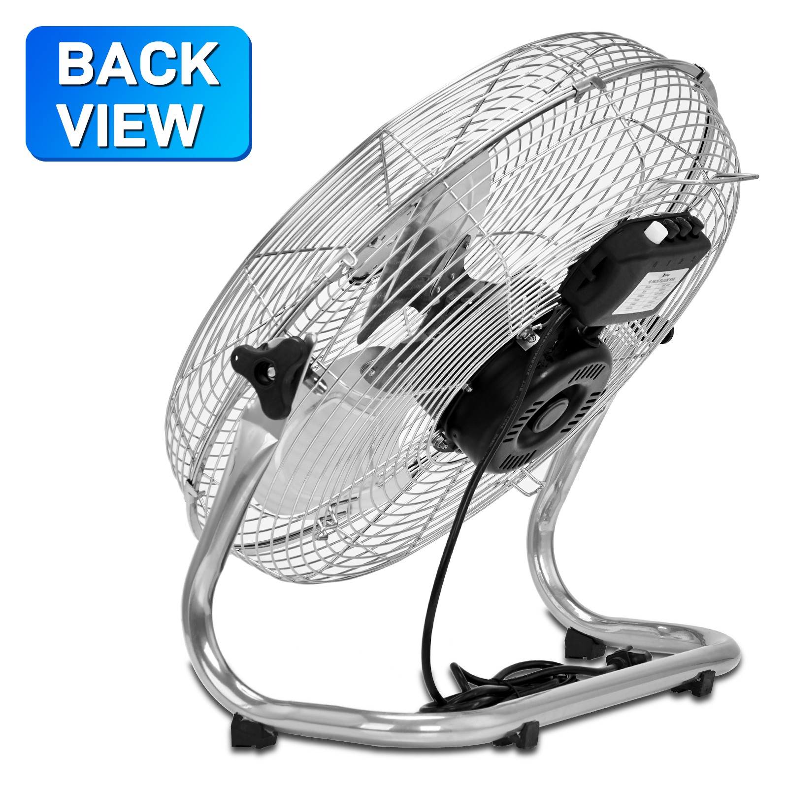 20 Inch High Velocity Metal Industrial Floor Fan, 3-Speeds Powerful Cooling