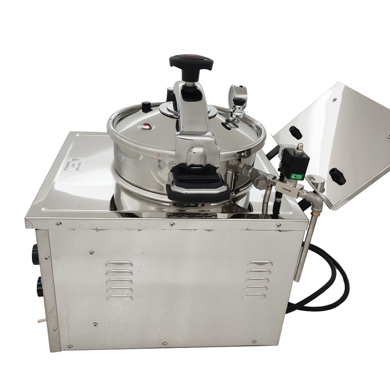 110V Countertop 16L Electric Chicken Stove Multi-purpose Pressure Fryer 25A