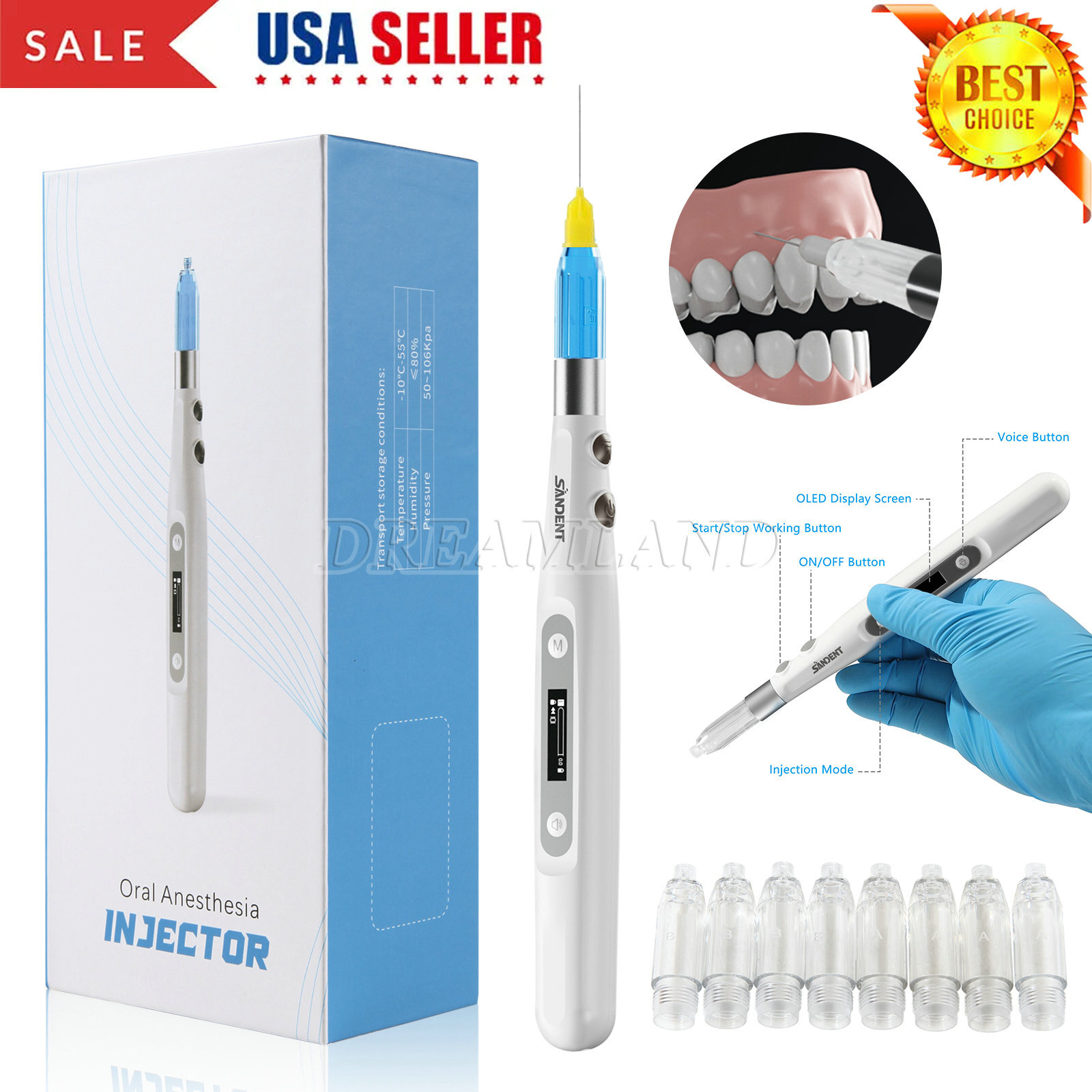 Dental Painless Oral Local Anesthesia Delivery Device Dental Anesthesia Injector
