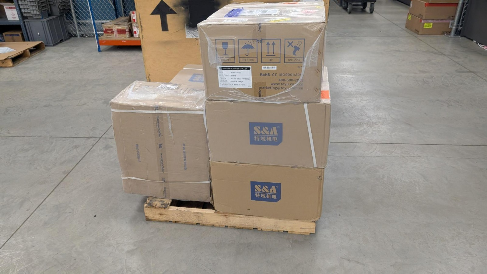 S&A RMUP-500 UV Laser Water Chillers with Rack Mount Design 220V 50Hz