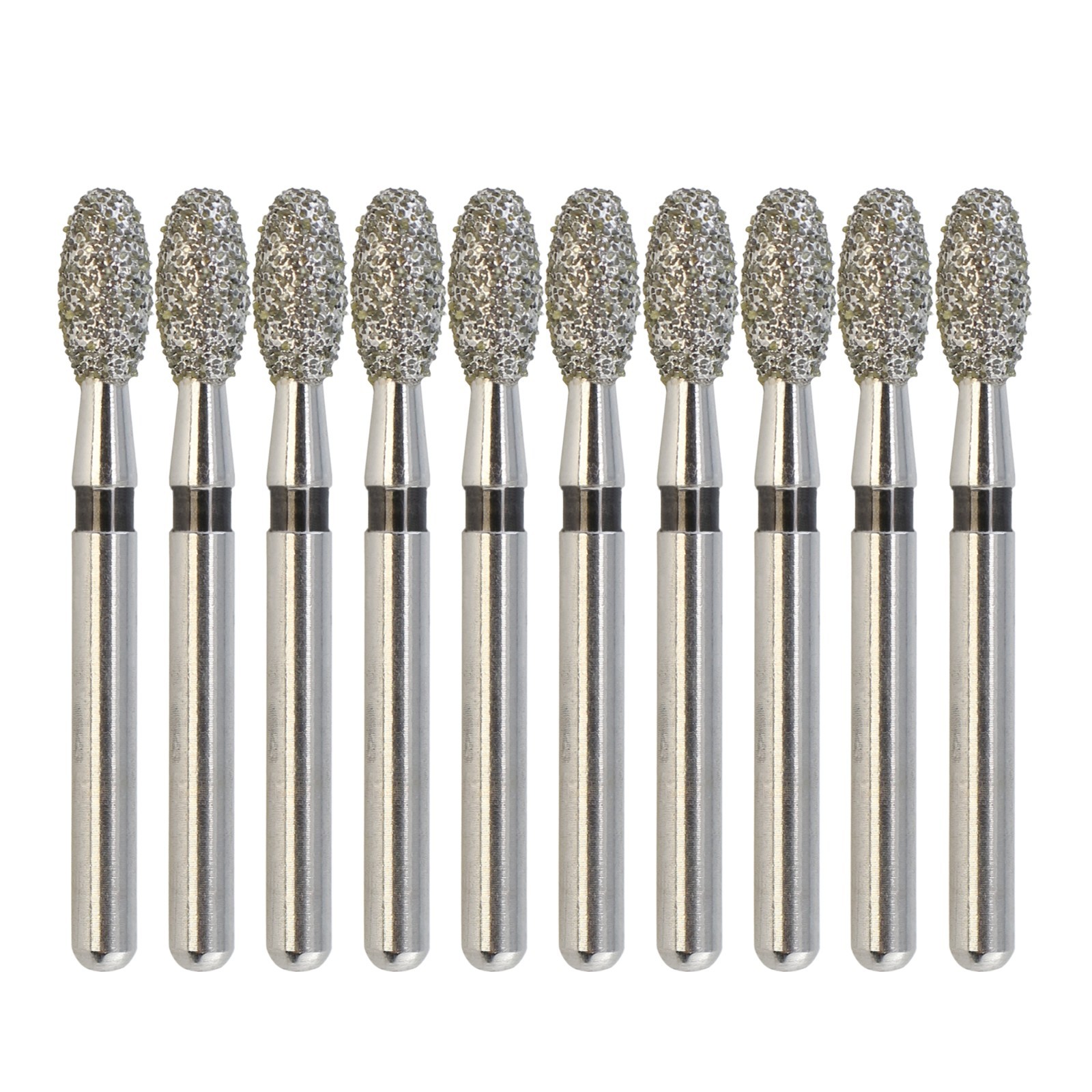 10pcs/pk Dental Diamond Burs FG Egg Football 379/023SC Super Coarse High Speed