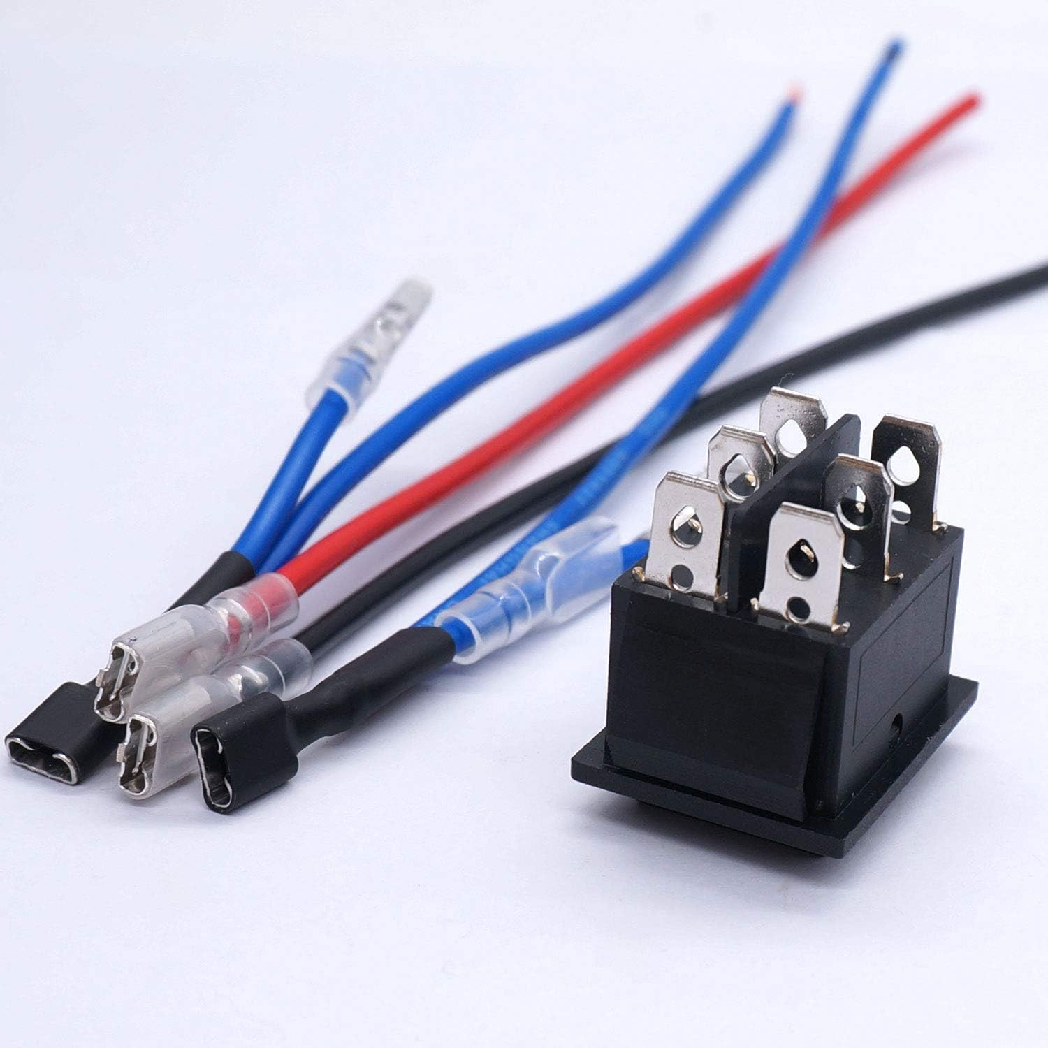20A 12V DC Momentary Motor Polarity Reverse Rocker Switch DPDT 6 Pin (O