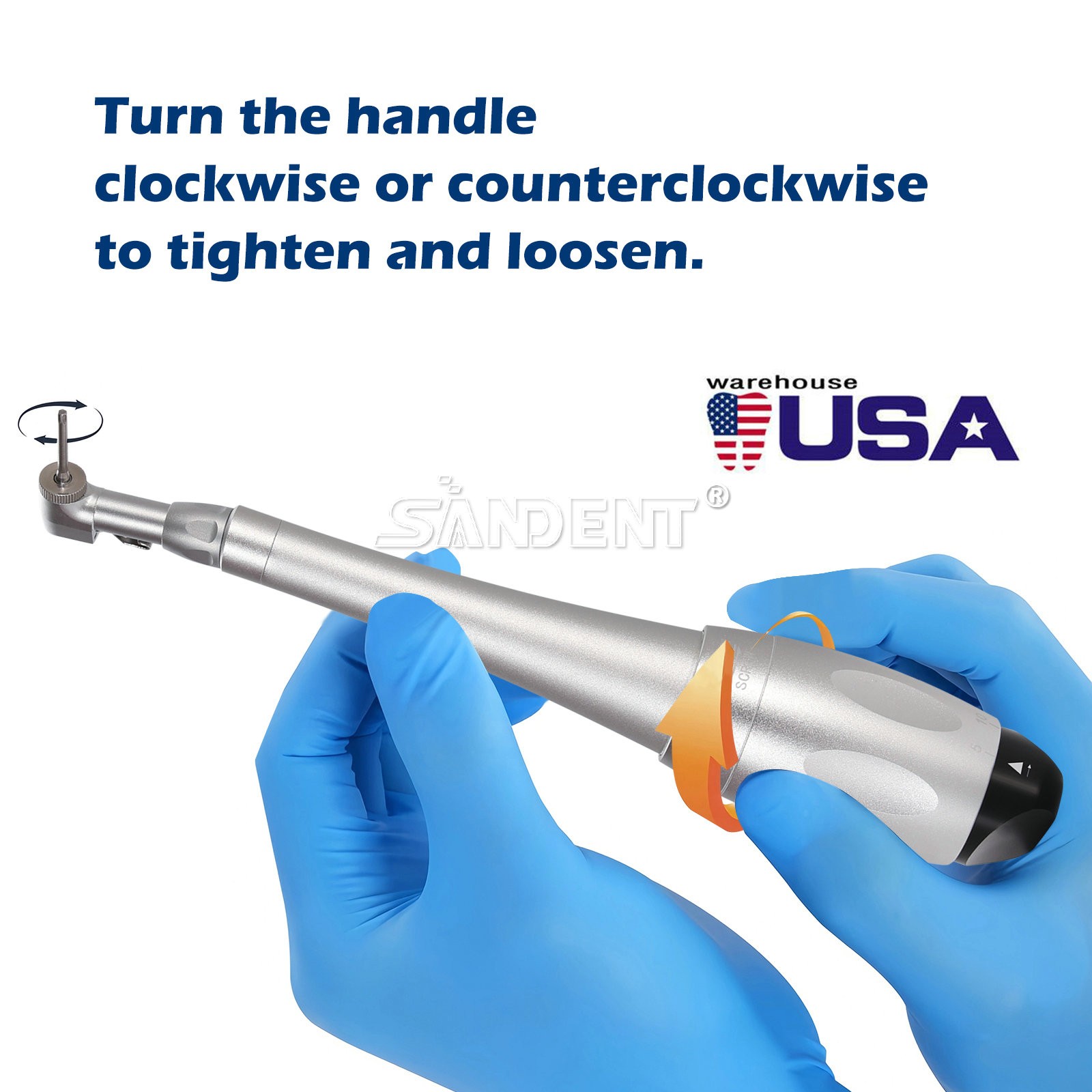 NSK Style Dental LED E-generator High Speed Handpiece 6*Bulb Fiber Optic 4 Holes