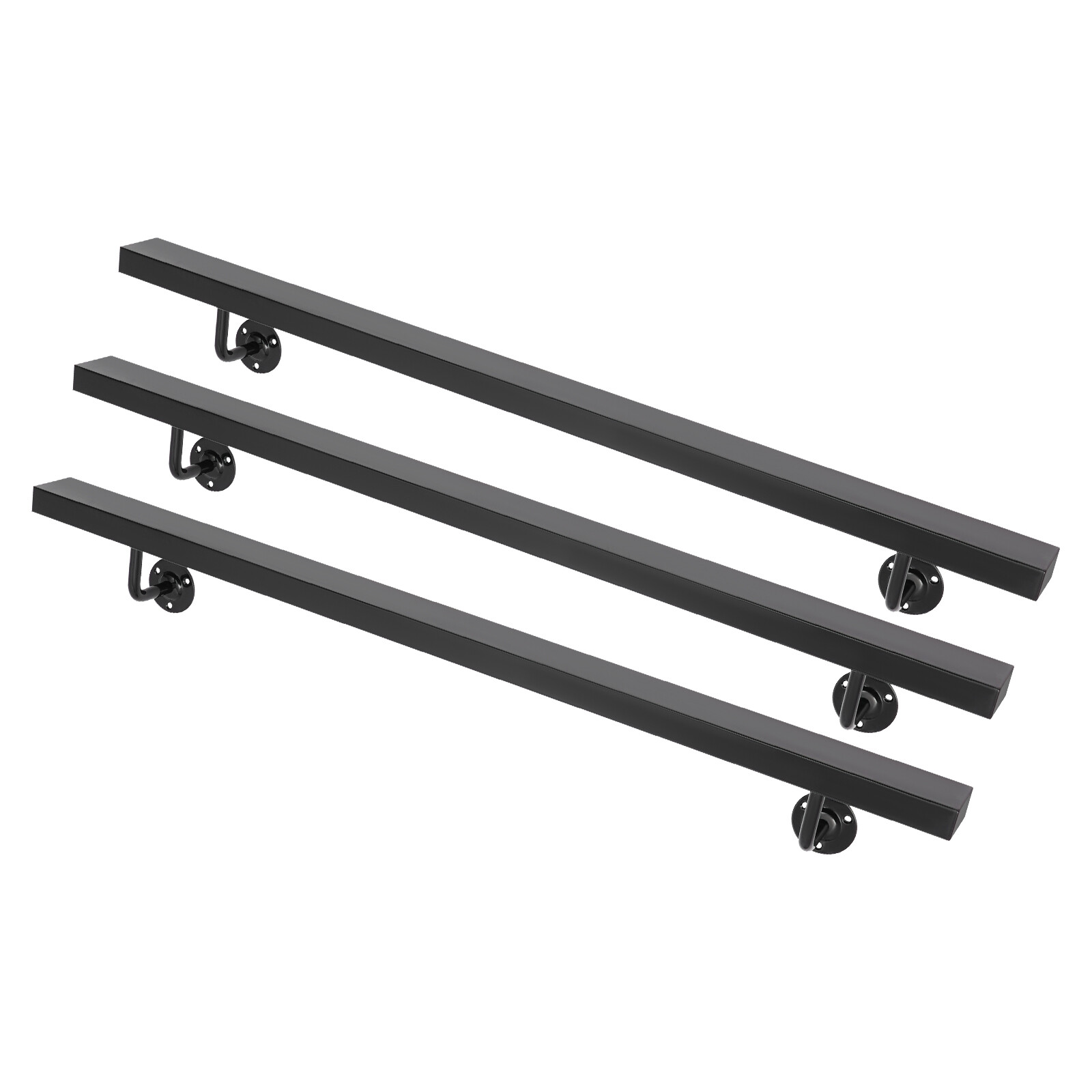 Stainless Steel Stair Rail 101×9.8cm – Baking Paint Wall Mount, 90kg Capacity