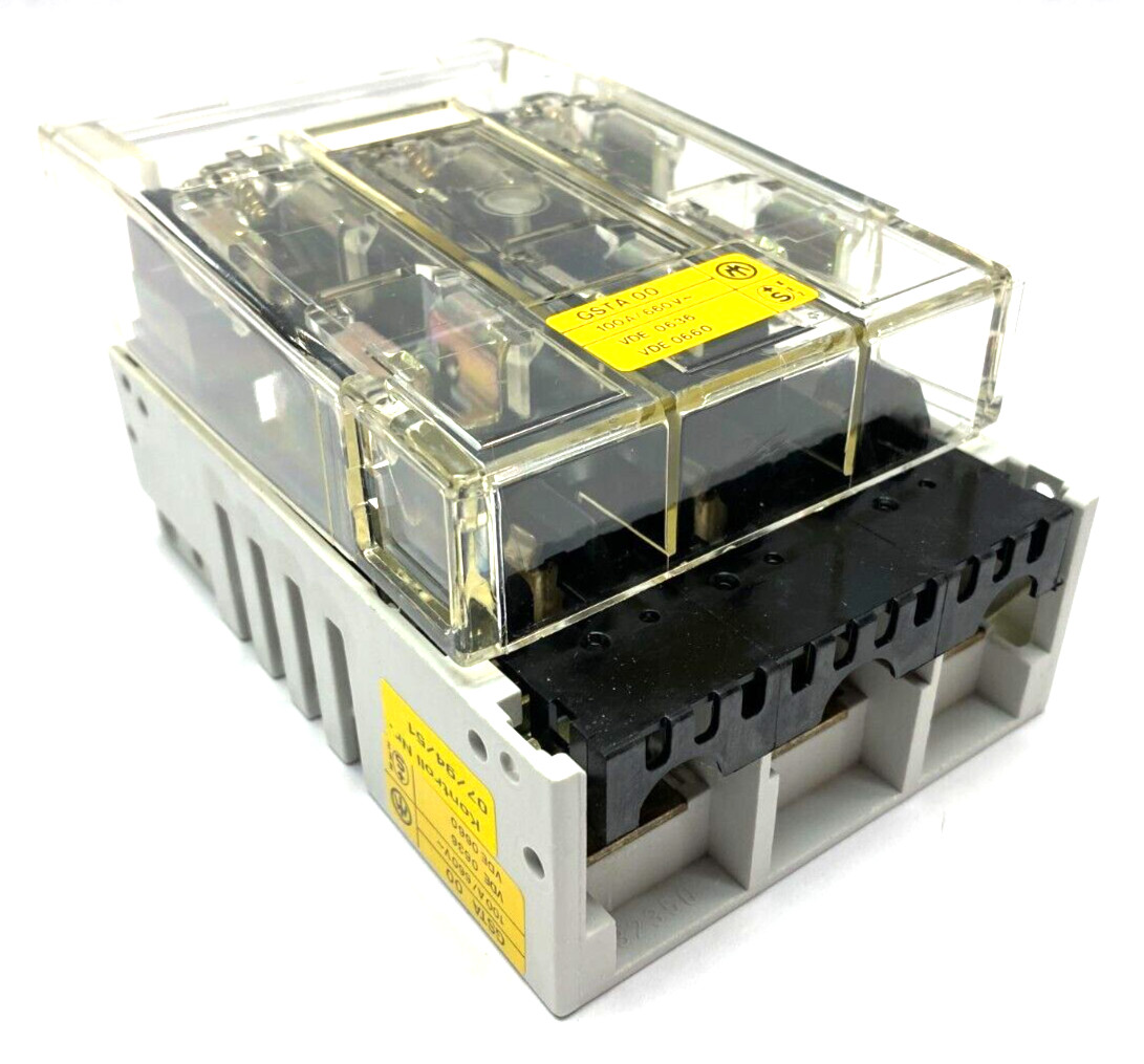 Moeller GSTA 00 100A/660V NH-Fused Load Break Switch Clear Cover 3-Pole IP 00