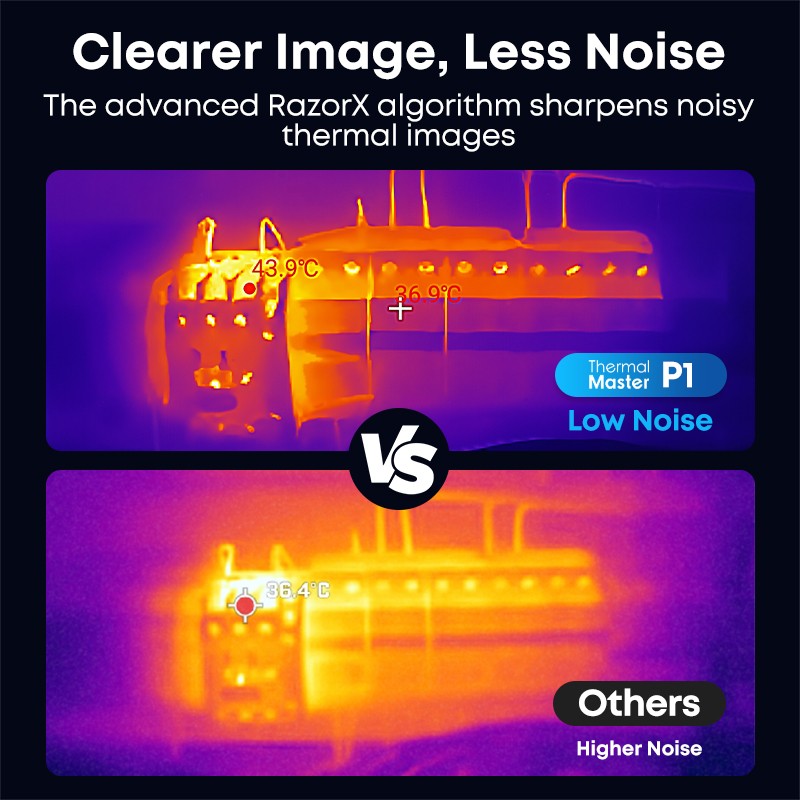 320*240 X³IR Resolution P1 Thermal Imaging Camera IOS&Android 600℃ Type-C 25Hz