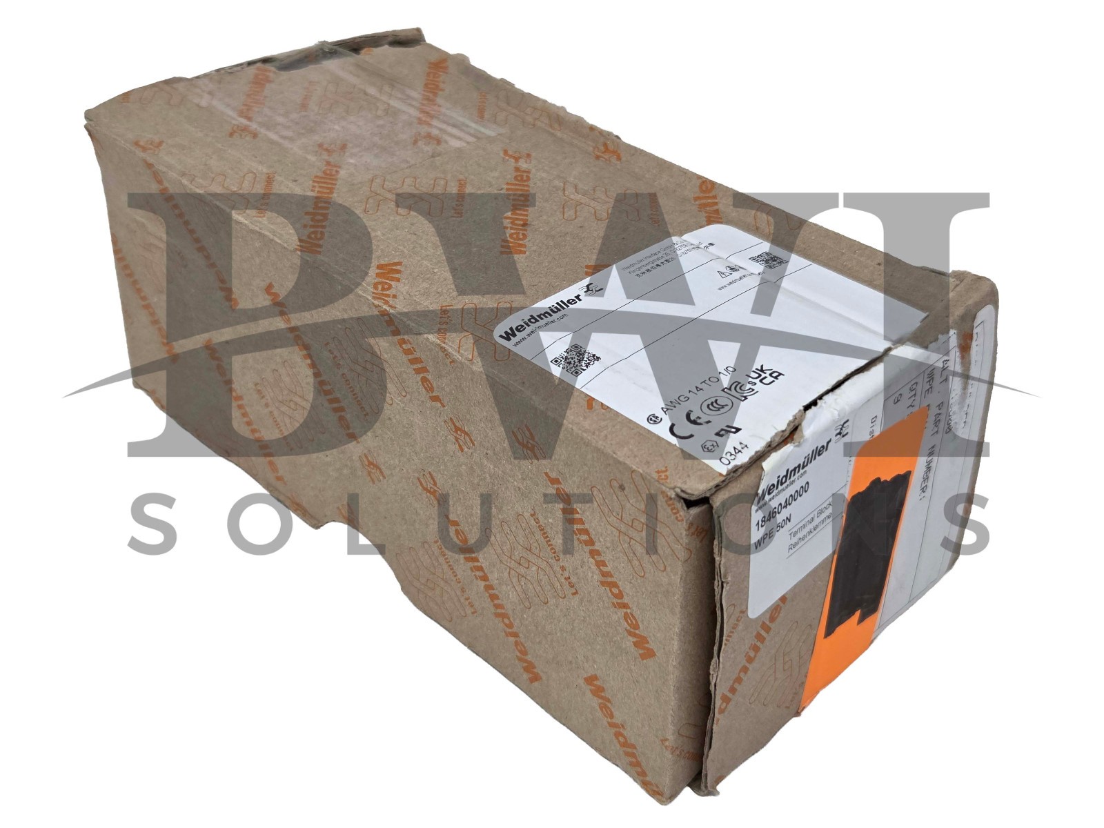 NEW Weidmuller 1846040000 Terminal Block AWG 14-1/0 WPE 50N Box of 10