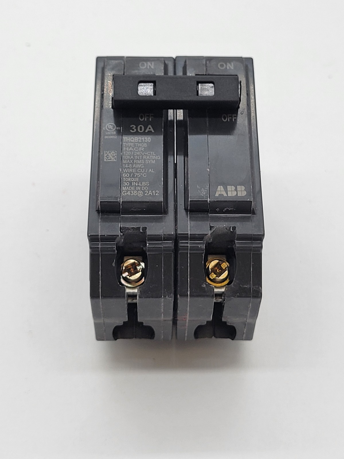 ABB THQB2130 Bolt-On Circuit Breaker 30A 3P 120/240V 10KA THQB NOS