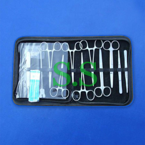 19 PCS MINOR SURGERY KIT SURGICAL INSTRUMENTS FORCEPS