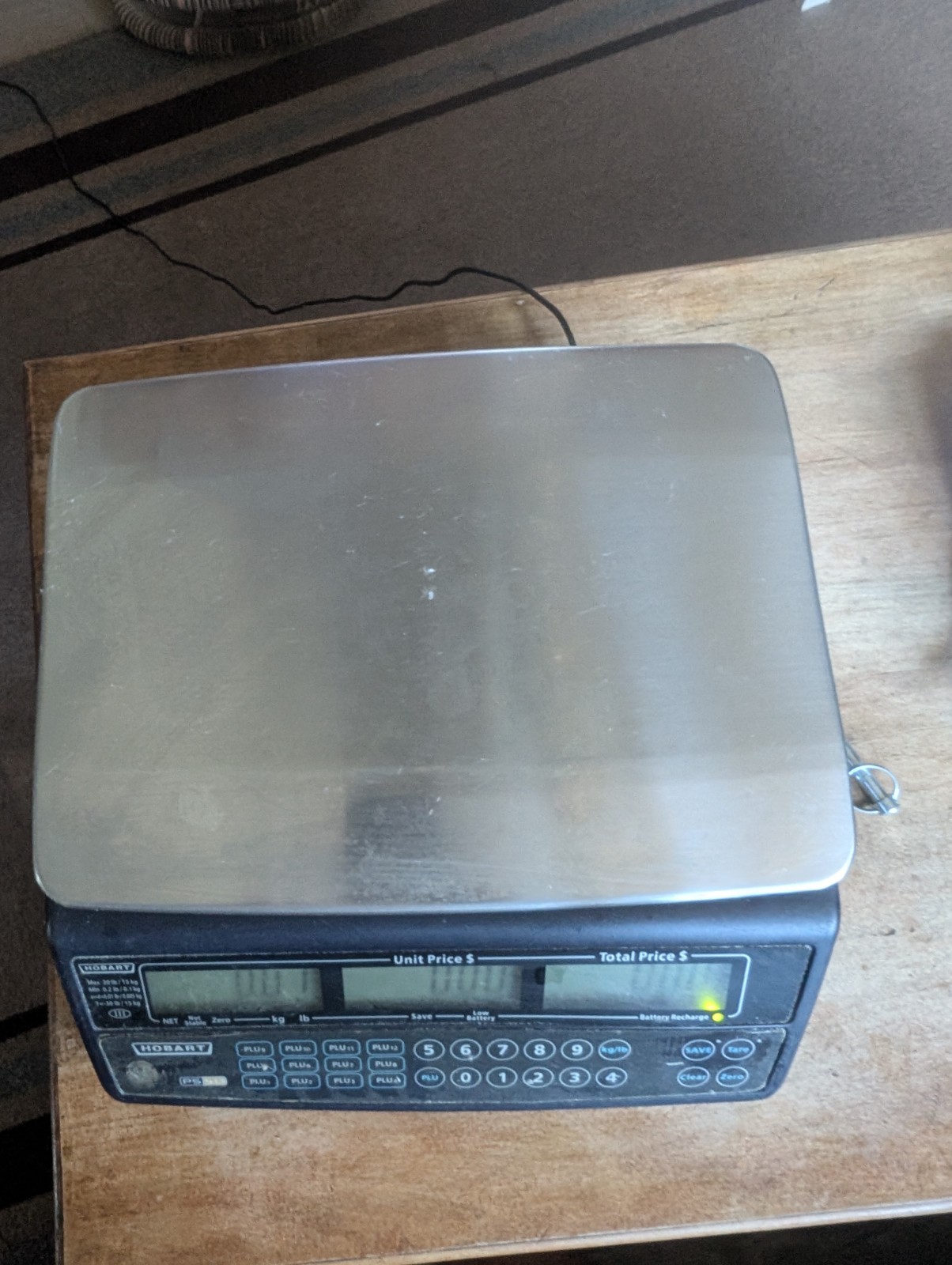 Hobart PS40 Digital Price Computing Legal for Trade Scale, 30 lb Capacity