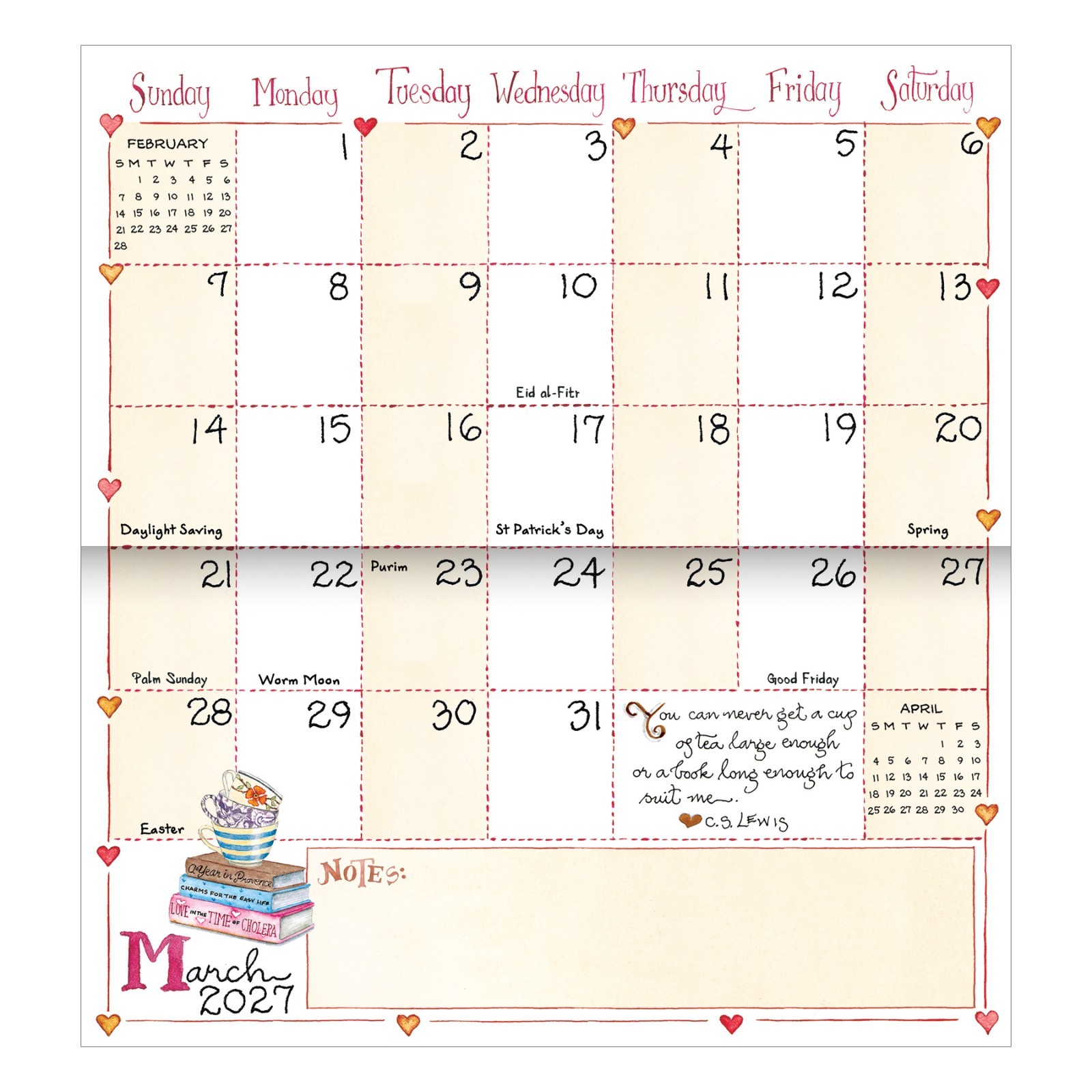 2027-2028 Susan Branch Small Monthly Pocket Planner