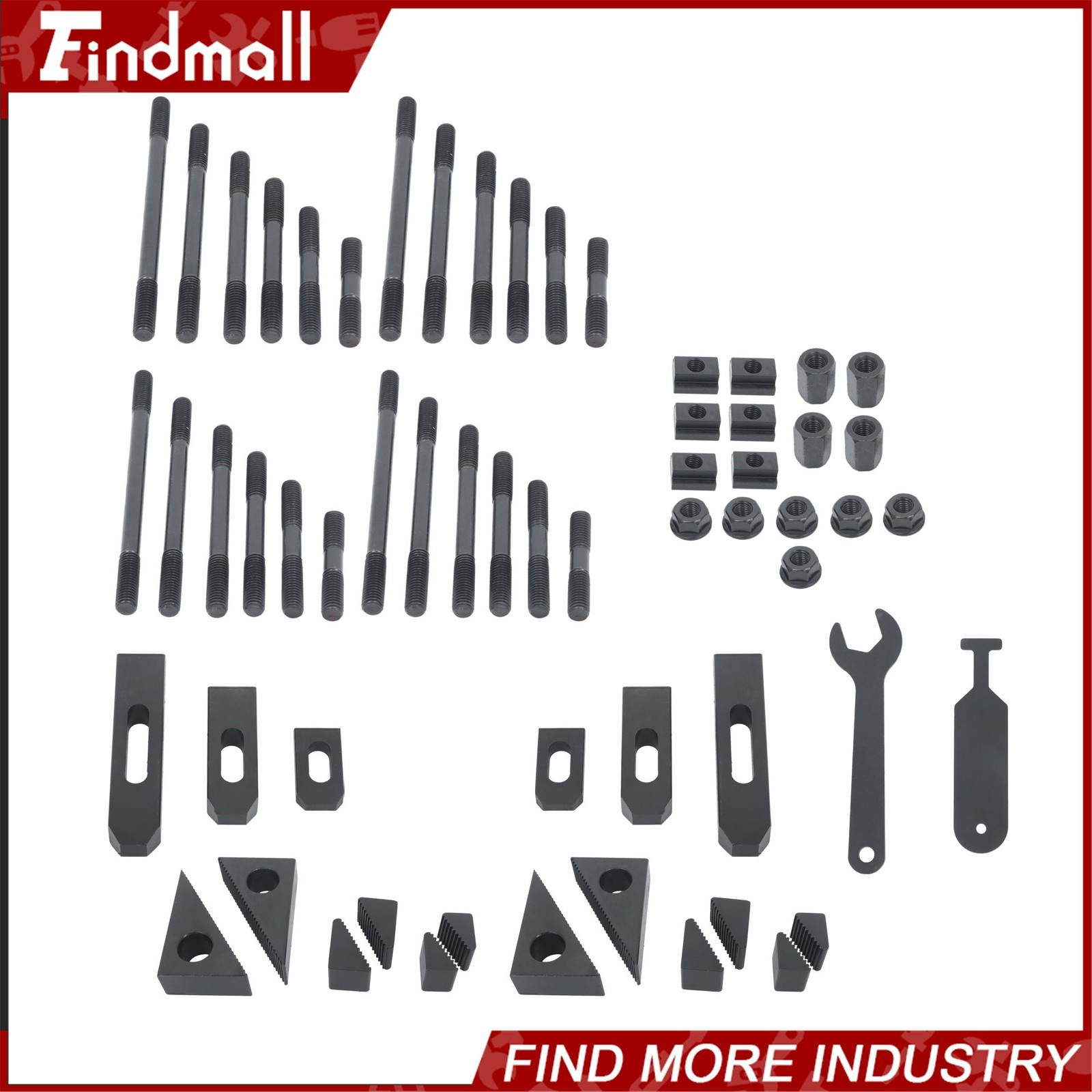 Findmall 5/8 Inch T-Slot Clamping Set 60pcs 1/2″-13 UNC Thread Industrial Grade
