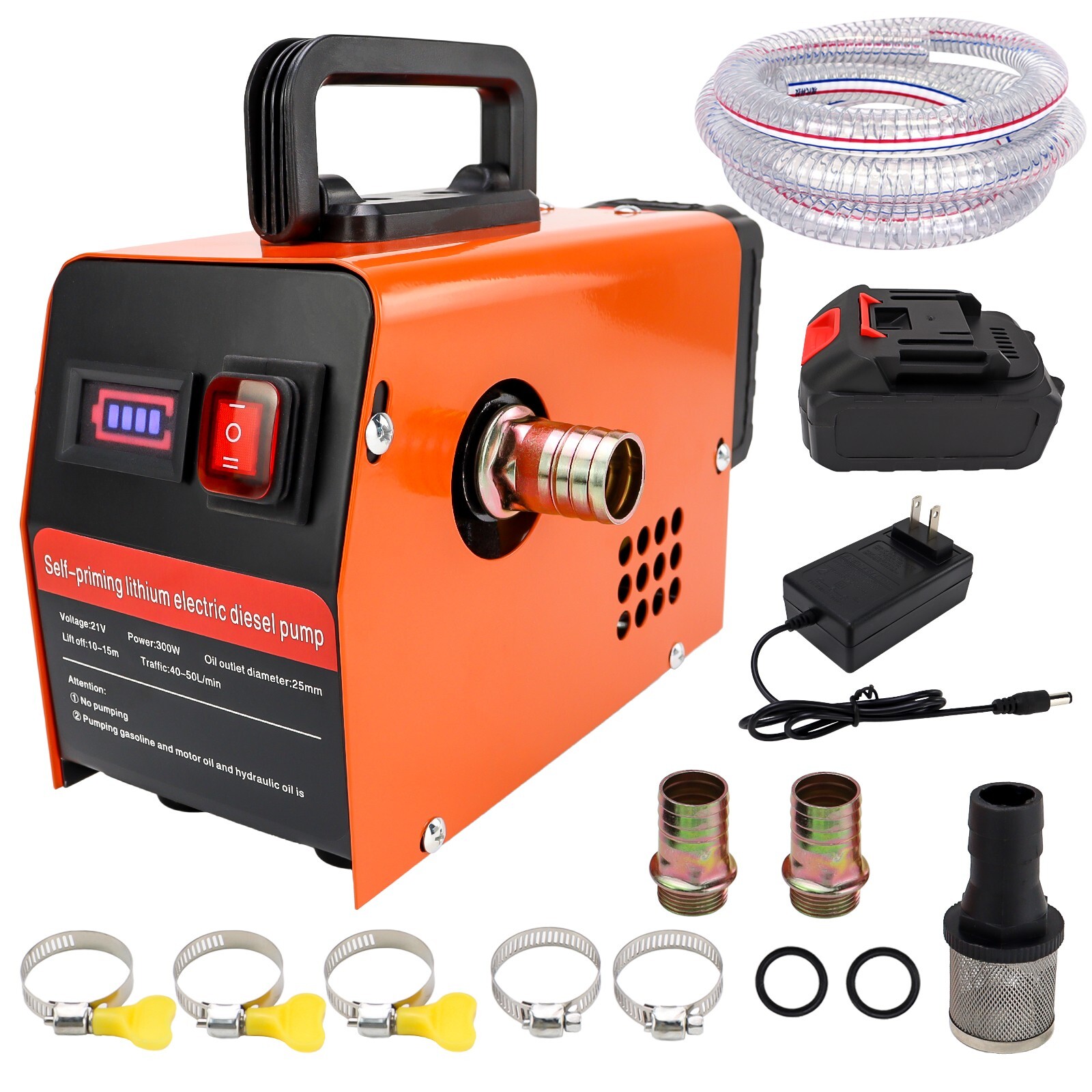 Fuel Transfer Pump 13GPM Self-priming Oil Extractor Pump 300W Oil Change Pump