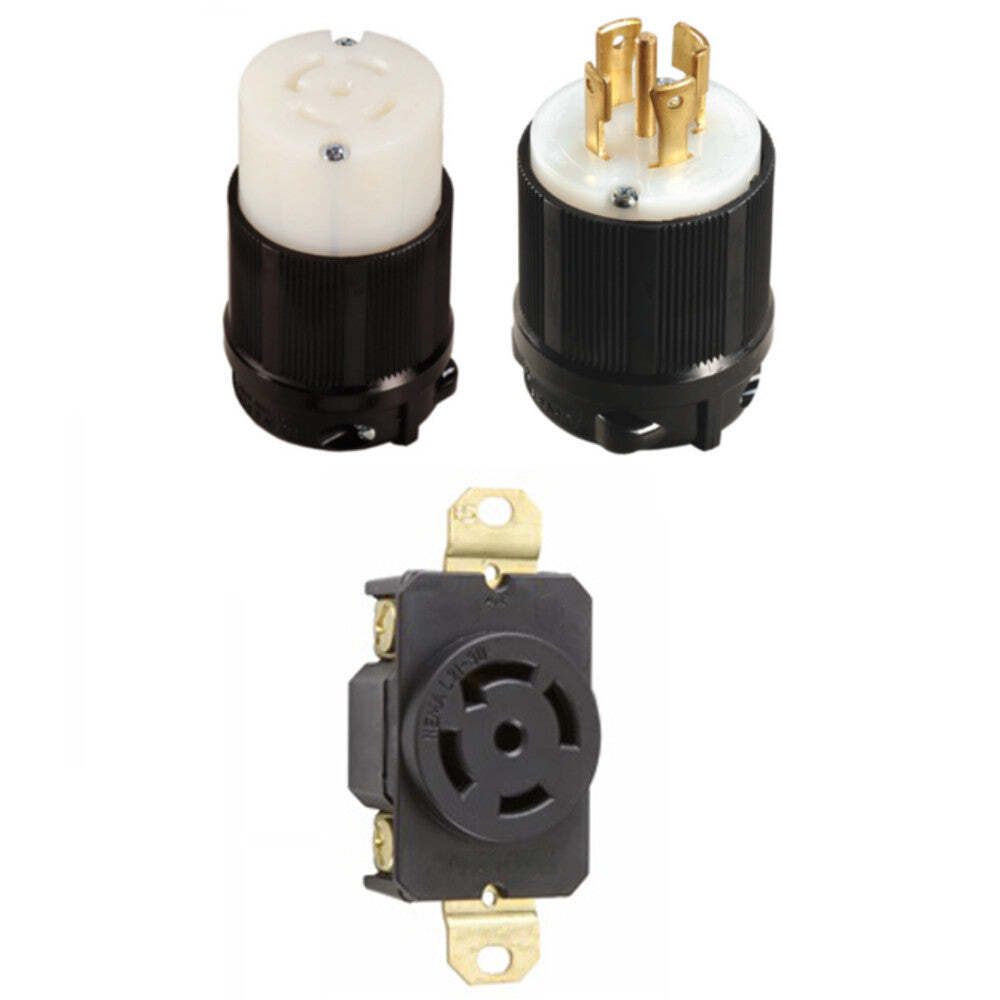 NEMA L21-30 Plug, Connector and Receptacle Set, 30 Amp, 120/208V, 5-Wire, 4 Pole