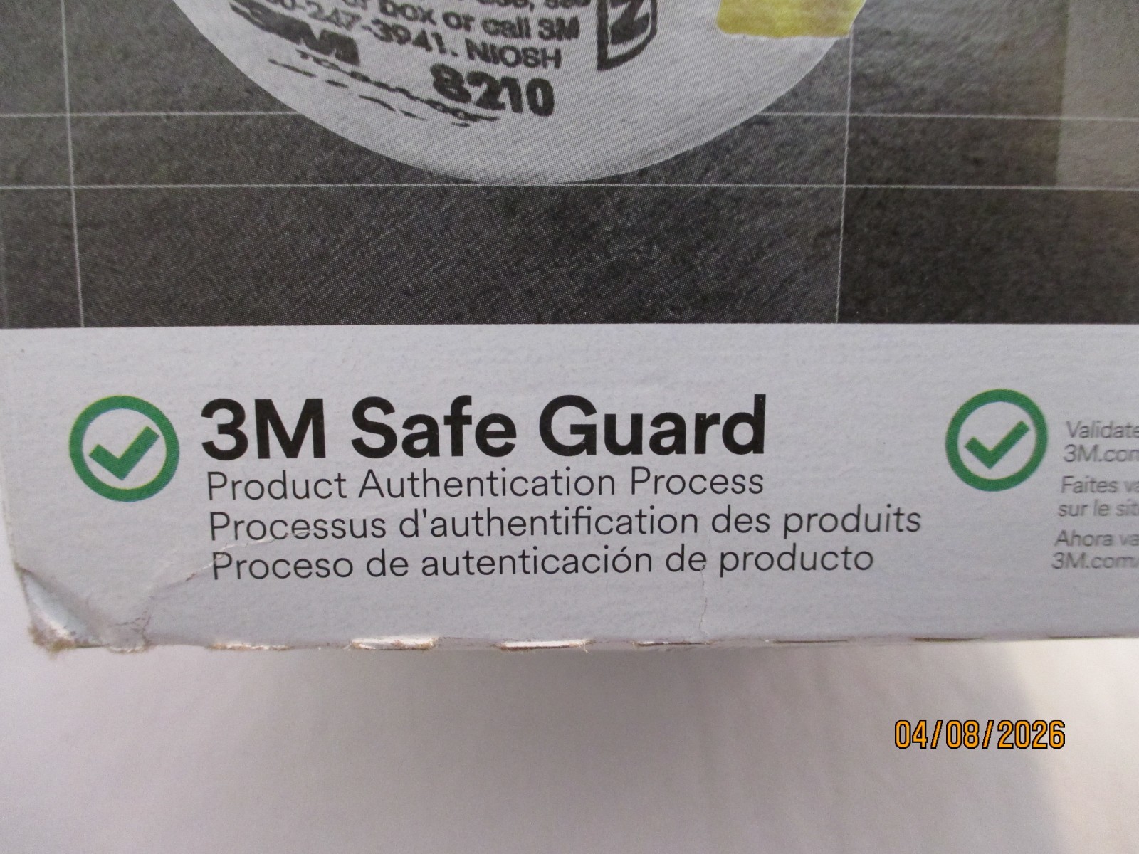 3M Particulate Respirator N95 8210 Box of 20