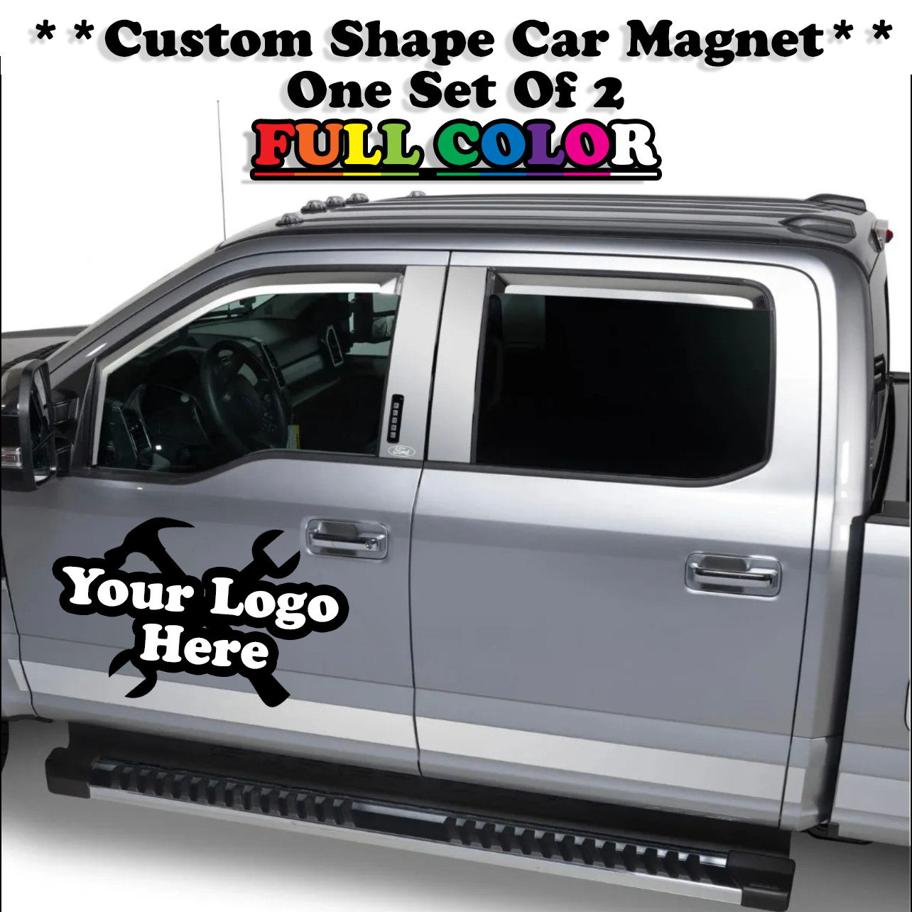 15″ Full Color Vehicle Magnets Custom Shape Auto Truck Van Car Signs Custom