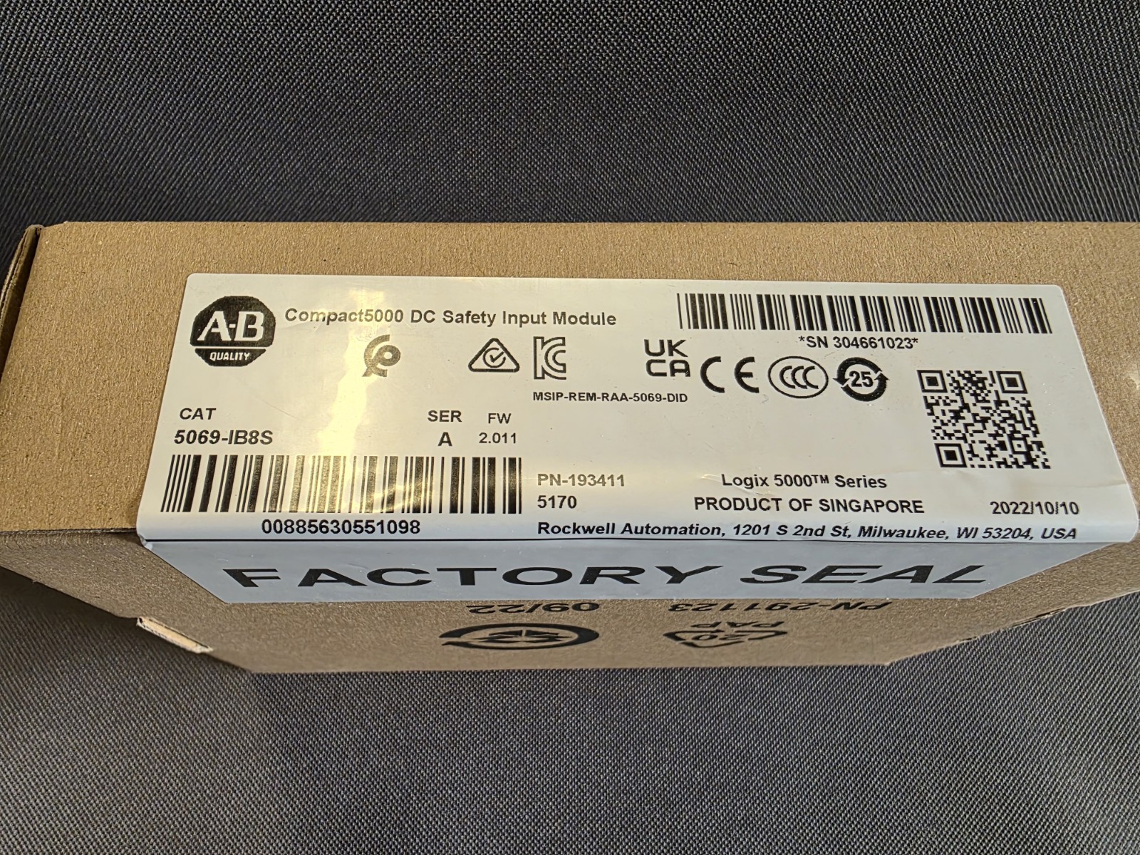 Allen-Bradley 5069-IB8S Compact5000 Digital DC PLC Input Module Logix 5000