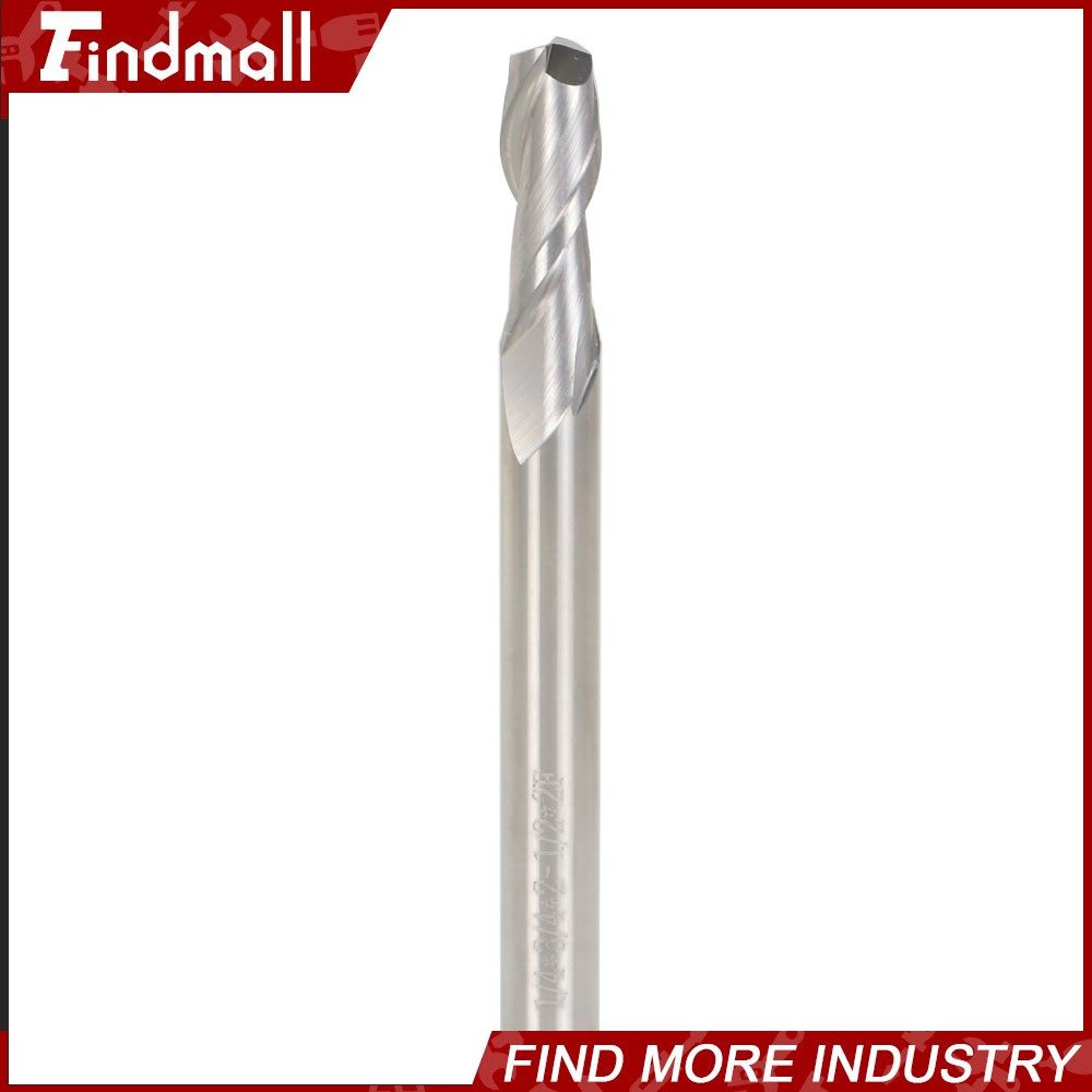 Findmall 5 PCS 1/4″ 2 FLUTE CARBIDE END MILL