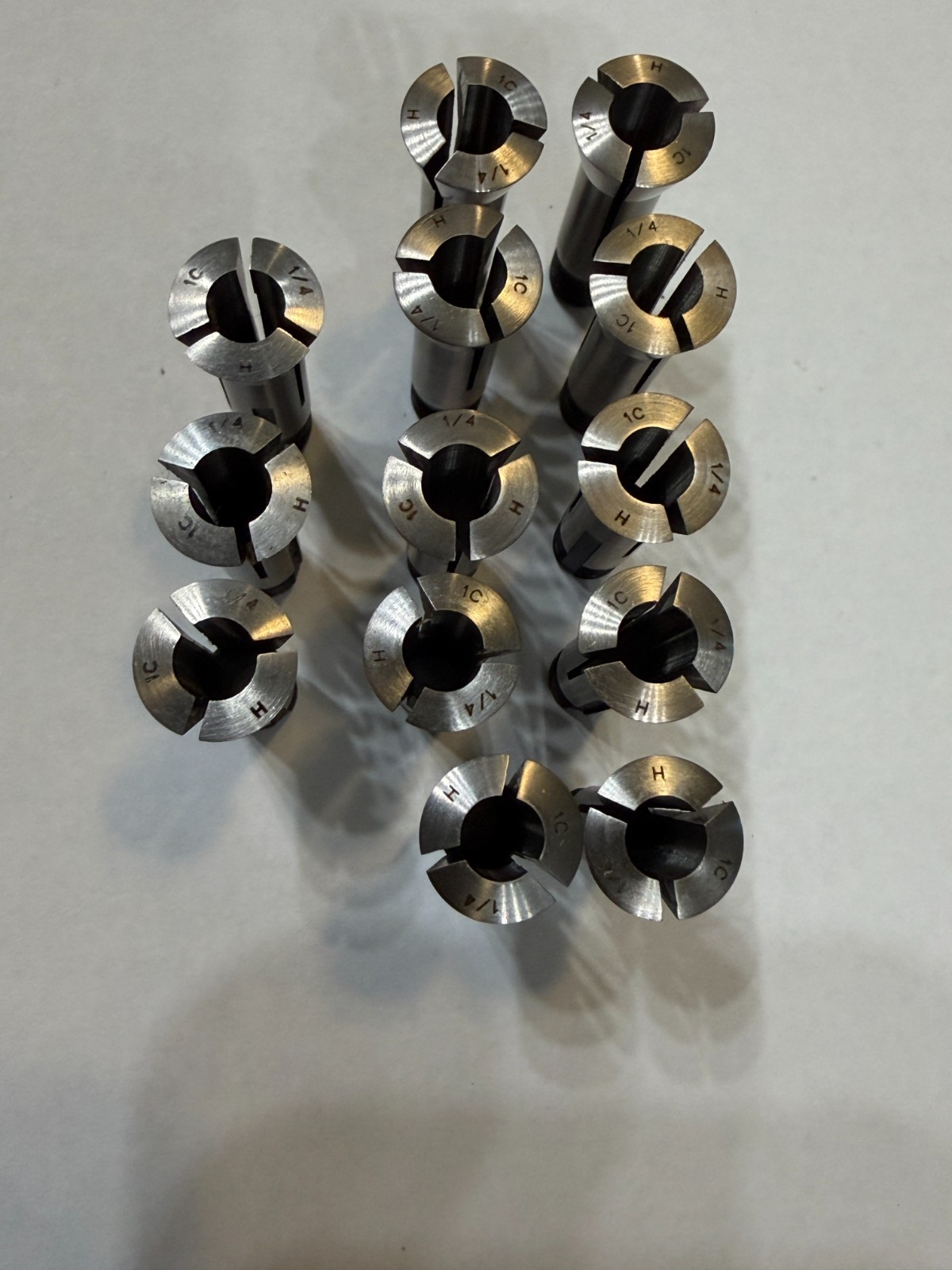 13) Hardinge 1C Collets – 1/4″ – #50044