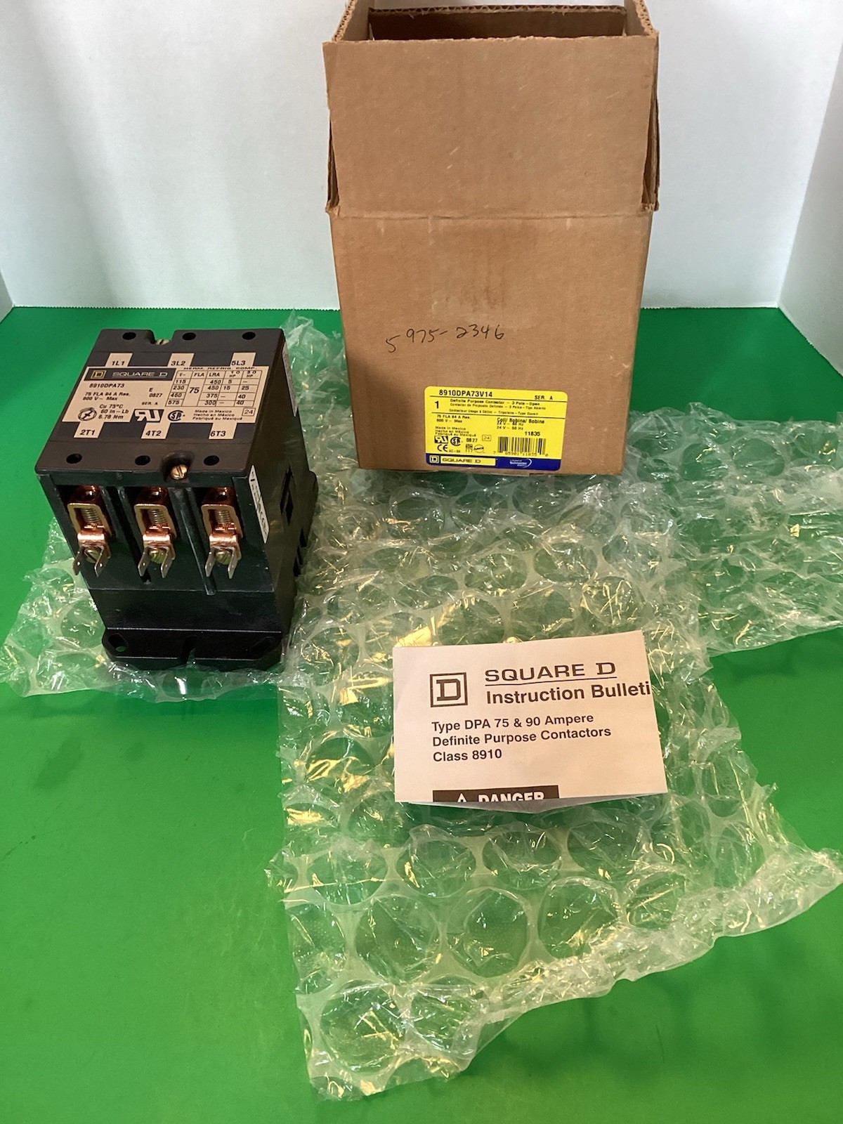 Square D 3 Pole Contactor 8910 DPA73V14
