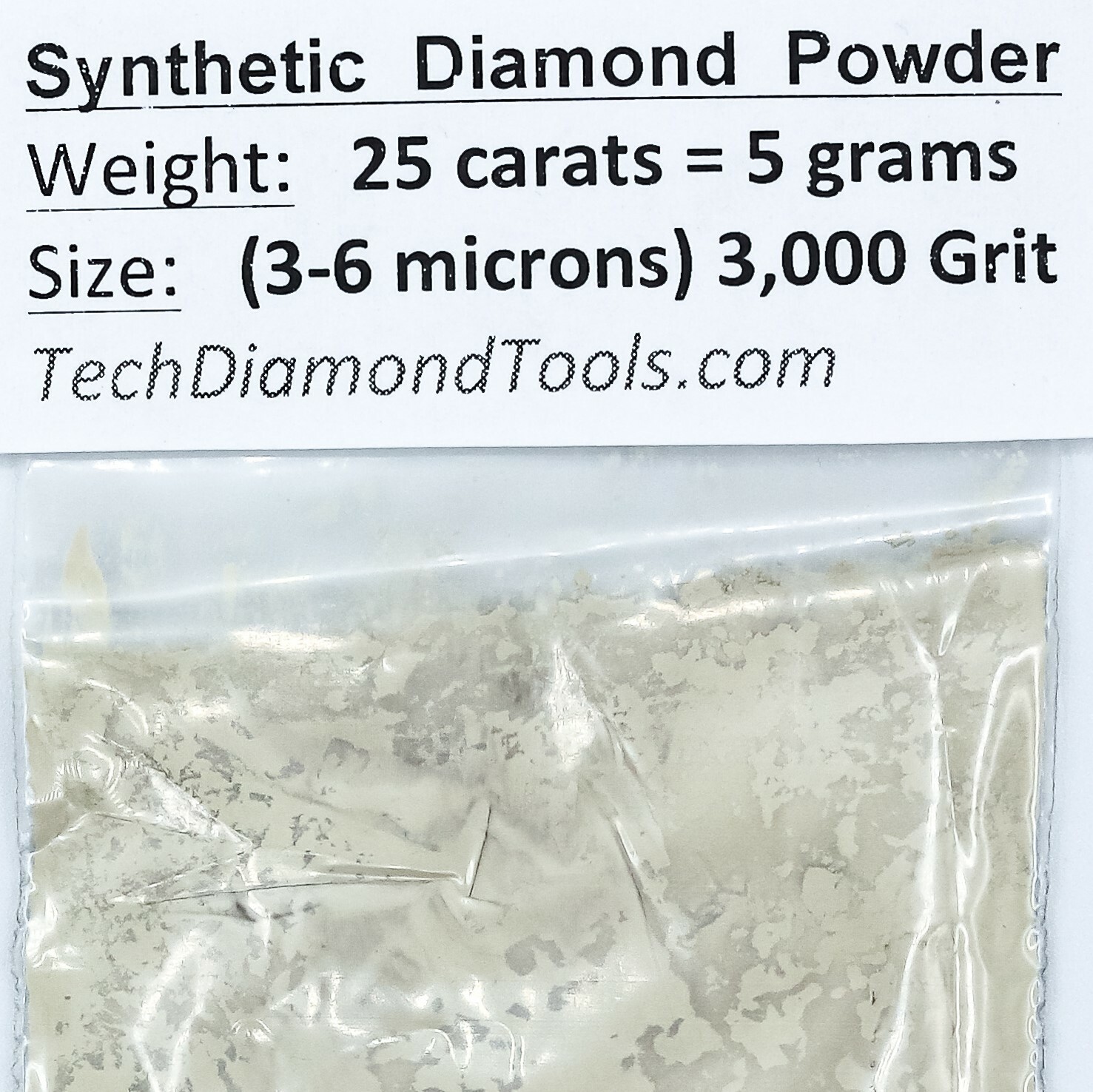 TechDiamondTools Diamond Powder 3,000 Grit 3-6 Microns, 25 cts = 5 Grams