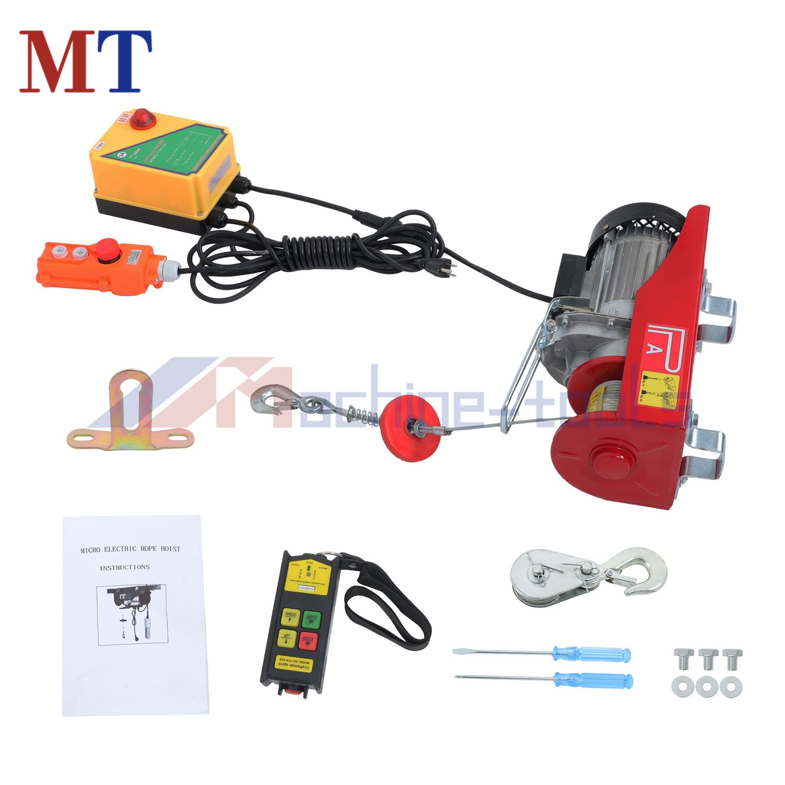 PA600 1320 lbs 110V Mini Electric Hoist 328 ft Wireless & 14 ft Wired Remote