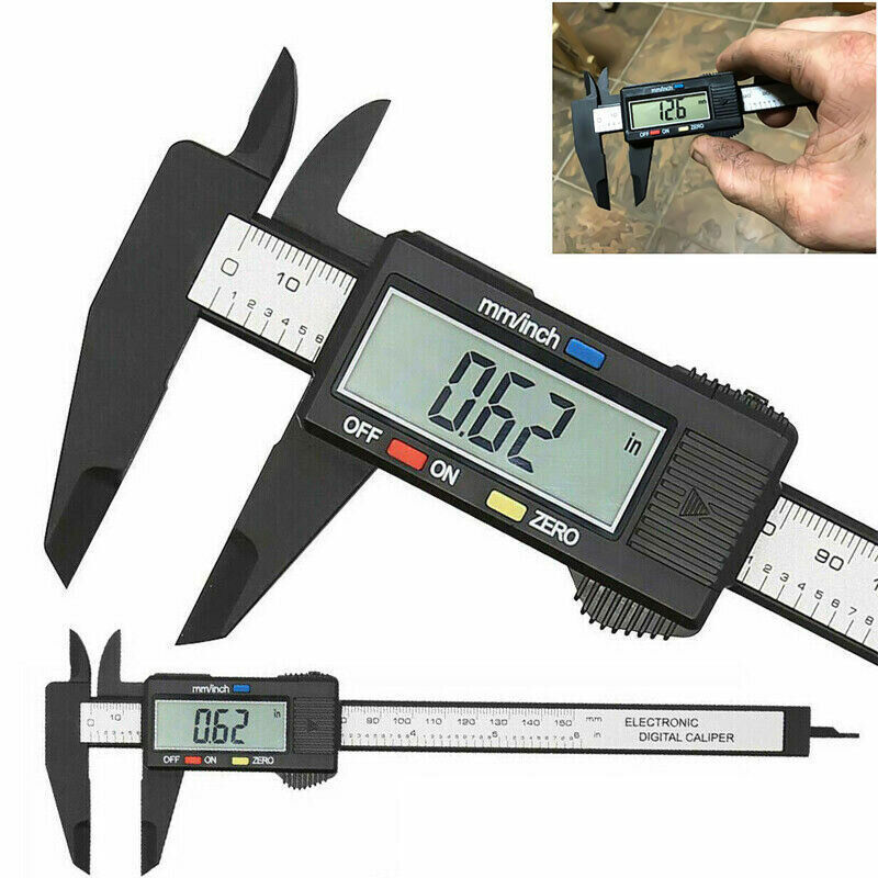 150mm Digital Caliper 6″ Micrometer LCD Gauge Vernier Electronic Measuring Ruler