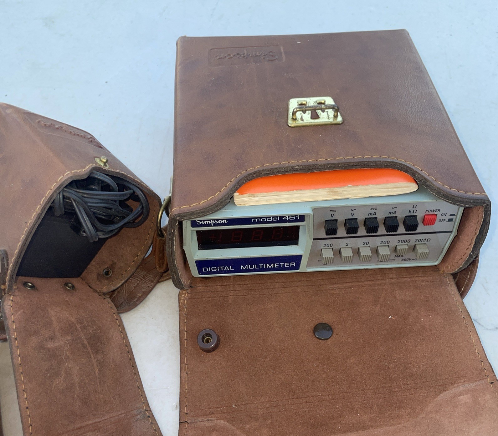 Simpson Digital Multimeter Model 461. 2 Leather Case Beth Steel Piece Of History