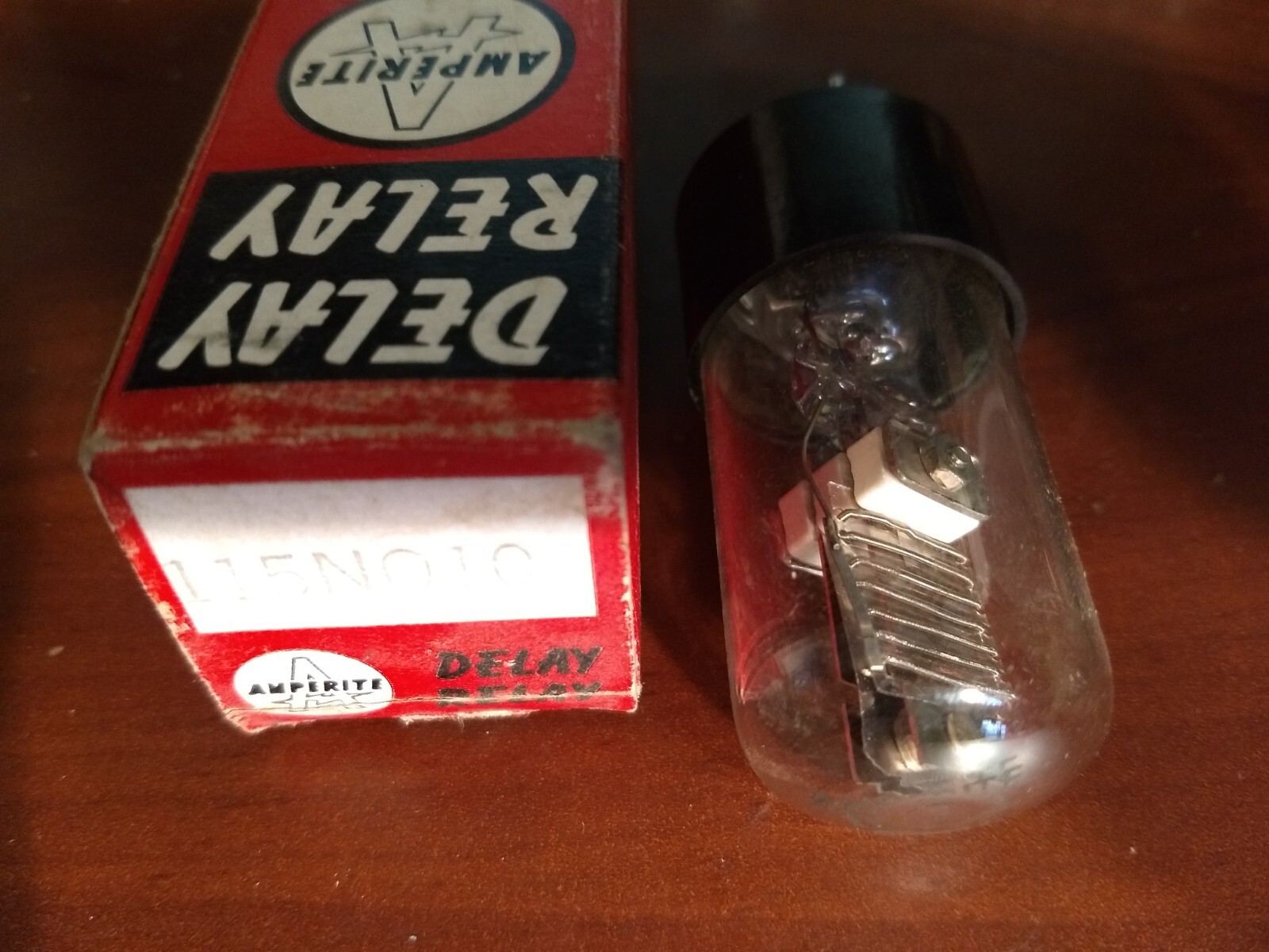 Amperite Time Delay Relay 115N010 Tube 10 Seconds 115 Volts NOS Vintage