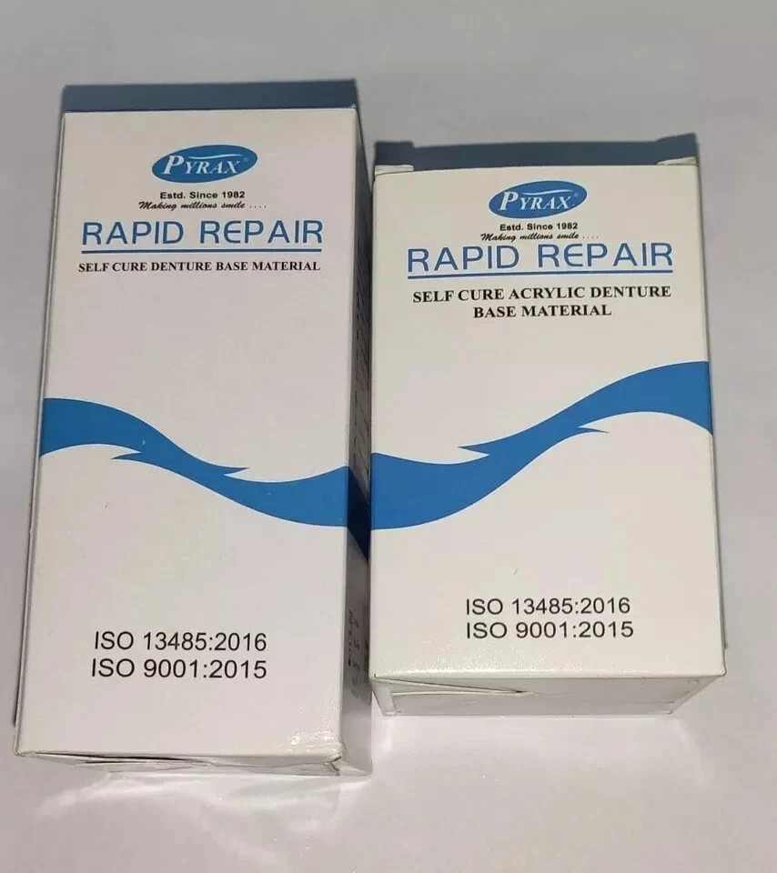 Rapid Repair Self Cure Liquid 100 ml Powder 100 gm For Acrylic Denture Pyrax