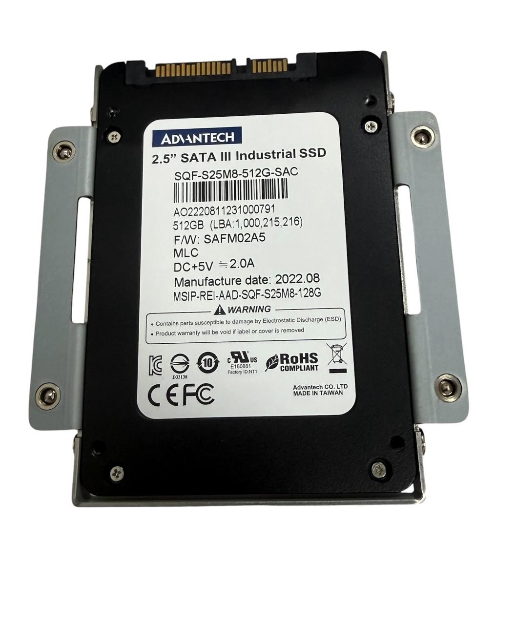 Advantech 2.5″ SQFlash 6Gbs SATA III Industiral SSD 512GB (SQF-S25M8-512G-SAC)