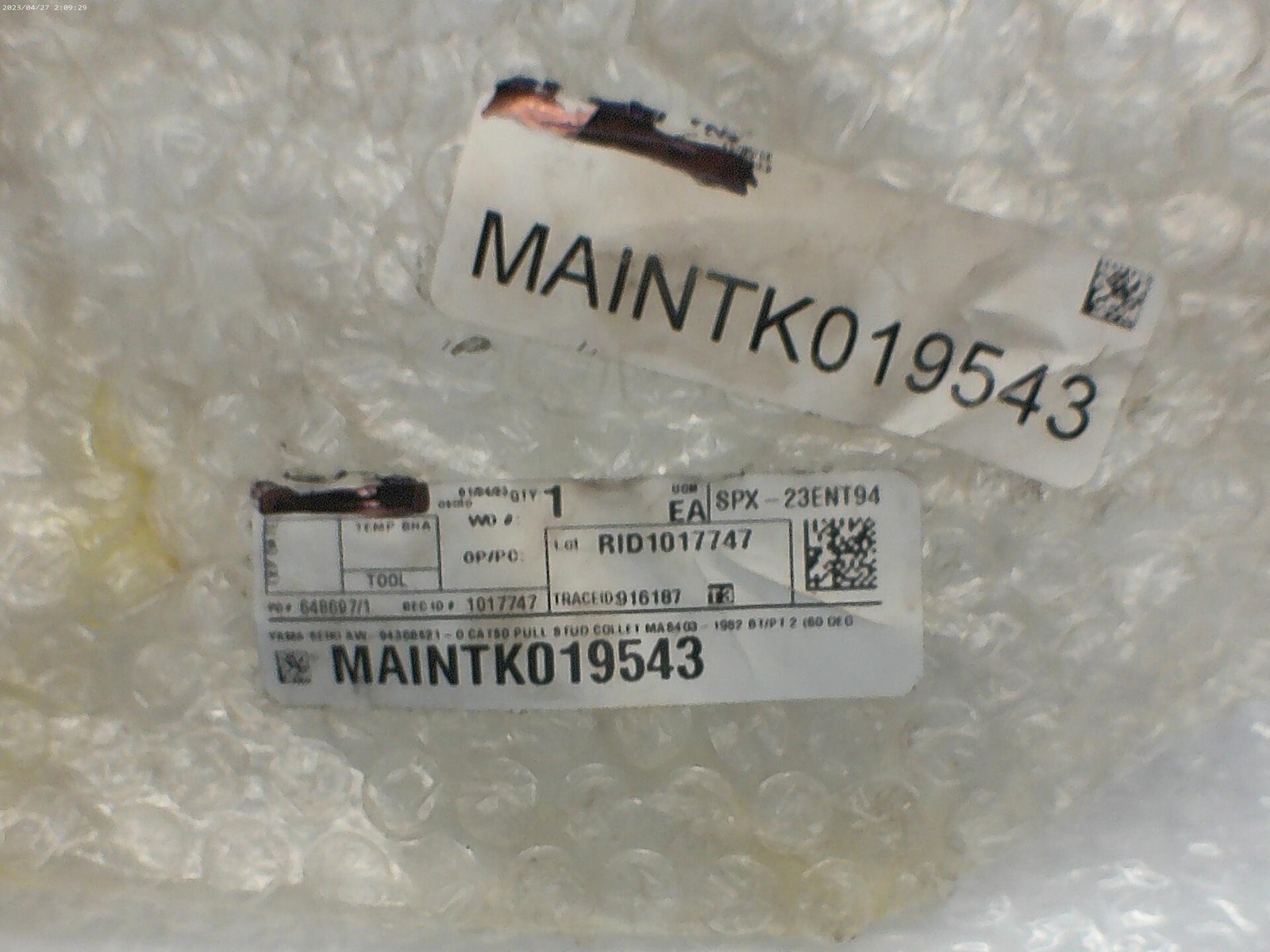 INDUSTRIAL SPARE MAINTK019543 COLLET NSNP