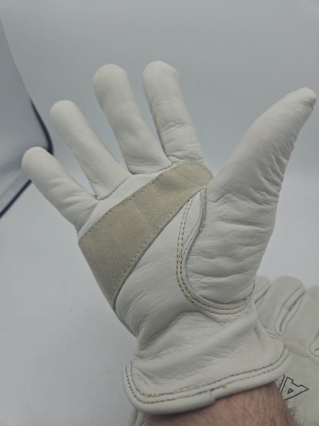 Kinco PW 198 ARRI L COWHIDE WORK GLOVES W/ Palm Patch Farm/ Garden/ Construction